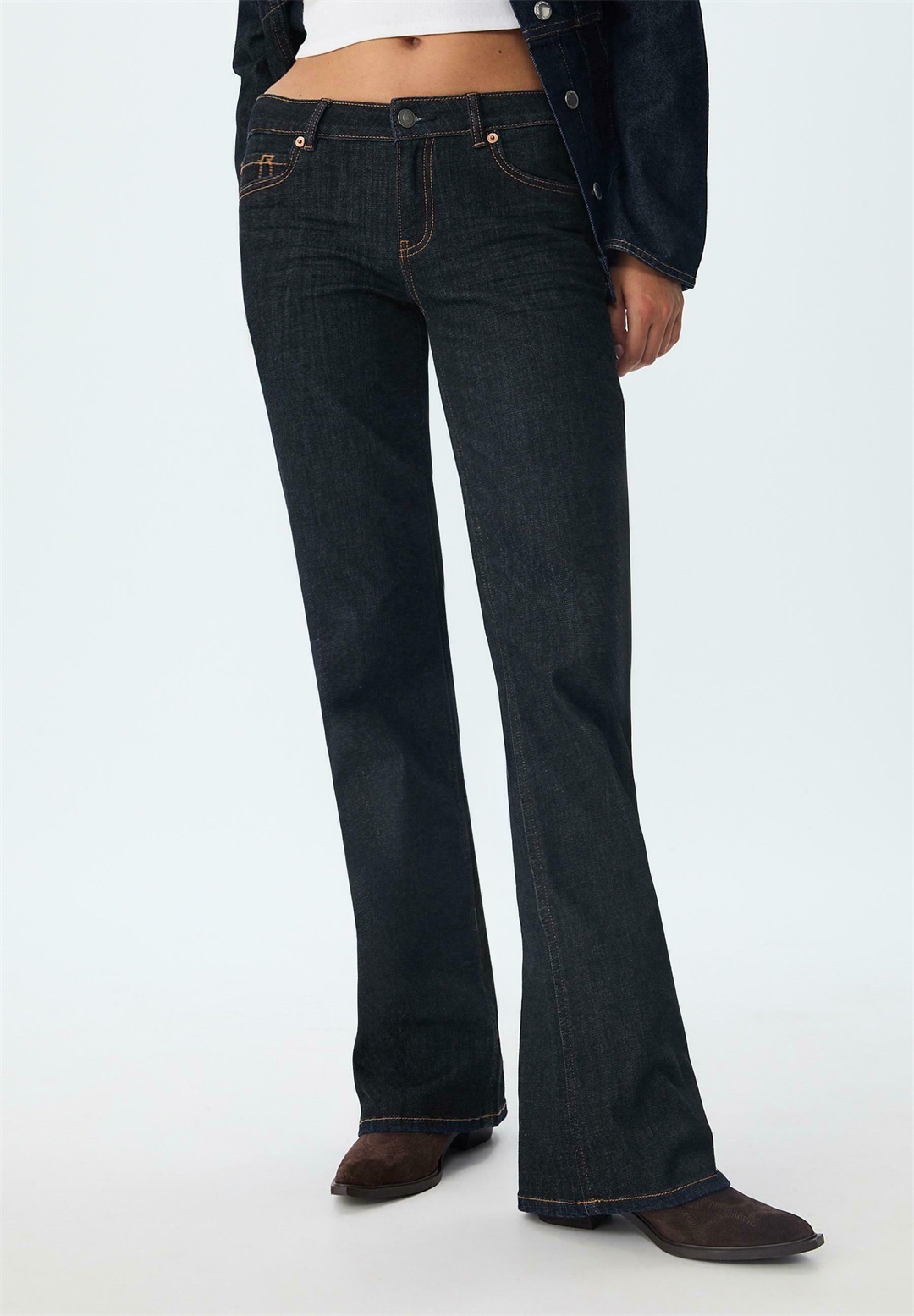 Stradivarius SLIM FIT BOOT-CUT - Jeans Bootcut - dark blue/dunkelblau