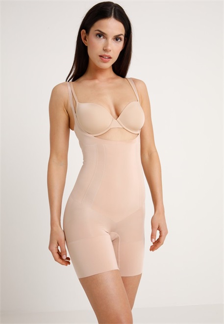 Spanx SPANXSCULPT™ ONCORE OPEN-BUST MID-THIGH BODYSUIT - Body - soft nude/nude