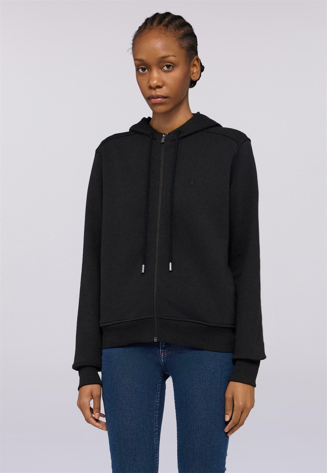Trussardi FLUIDO - Sweatjacke - black milano/schwarz