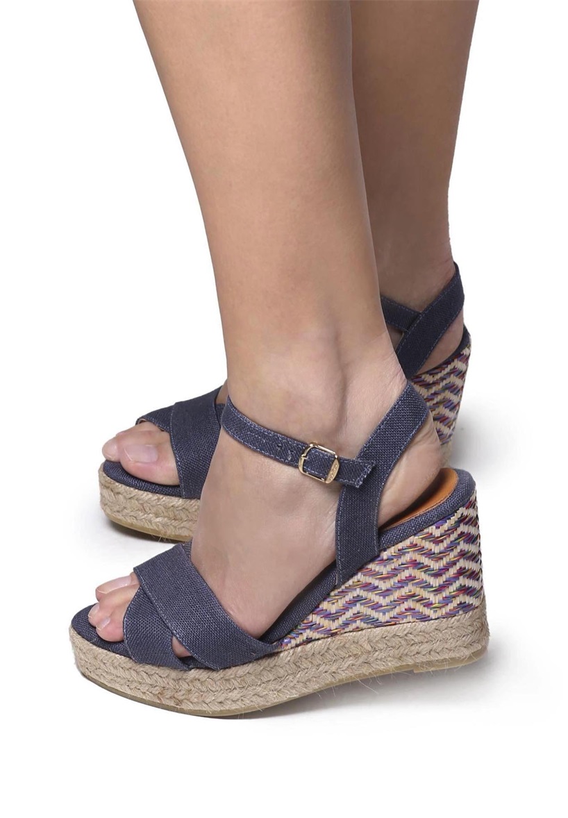 Toni Pons AMAIA - Keilsandalette - mari/blau