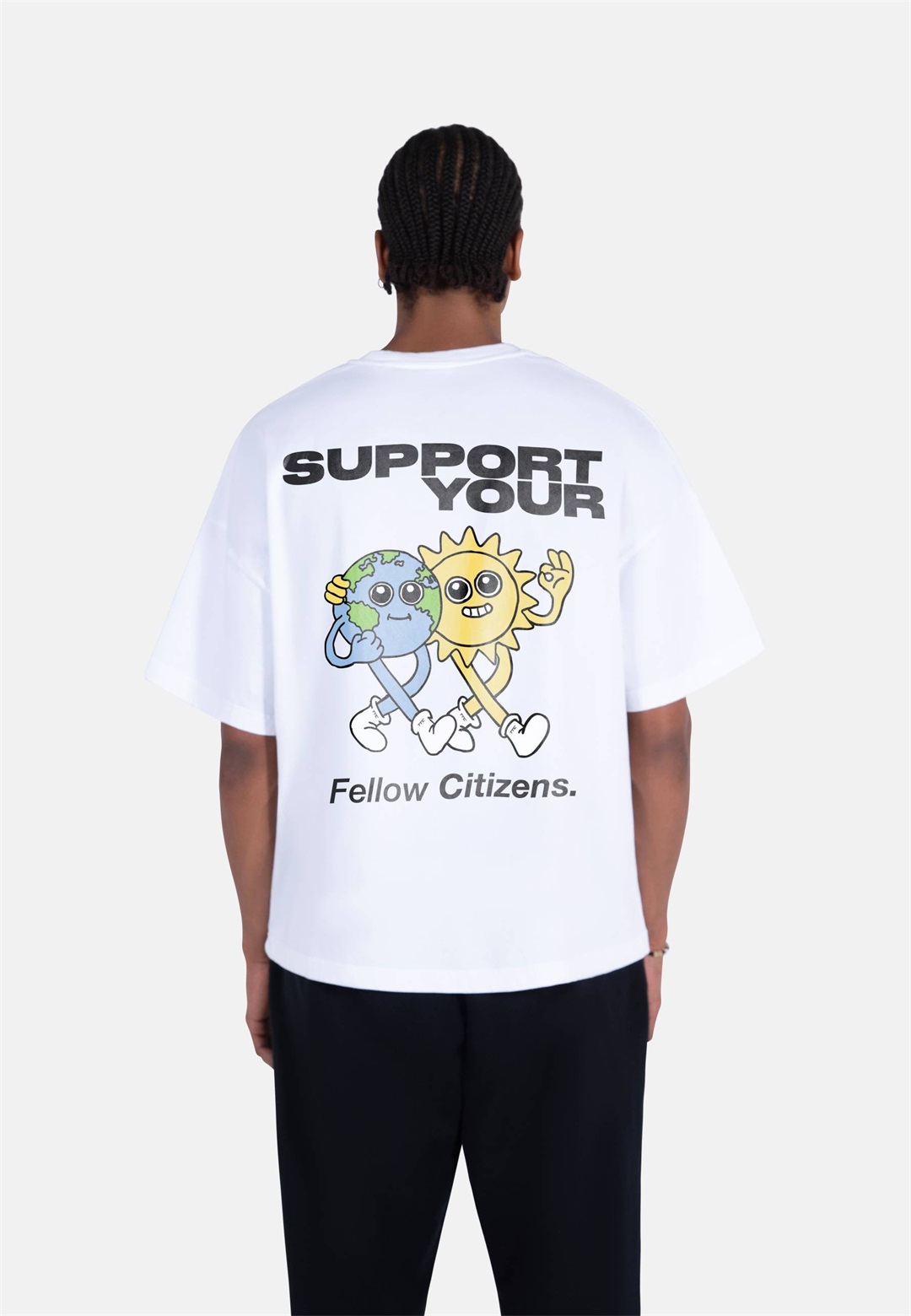 The Tracksuit Club SUPPORT YOUR FRIENDS UNISEX - T-Shirt print - white/weiß