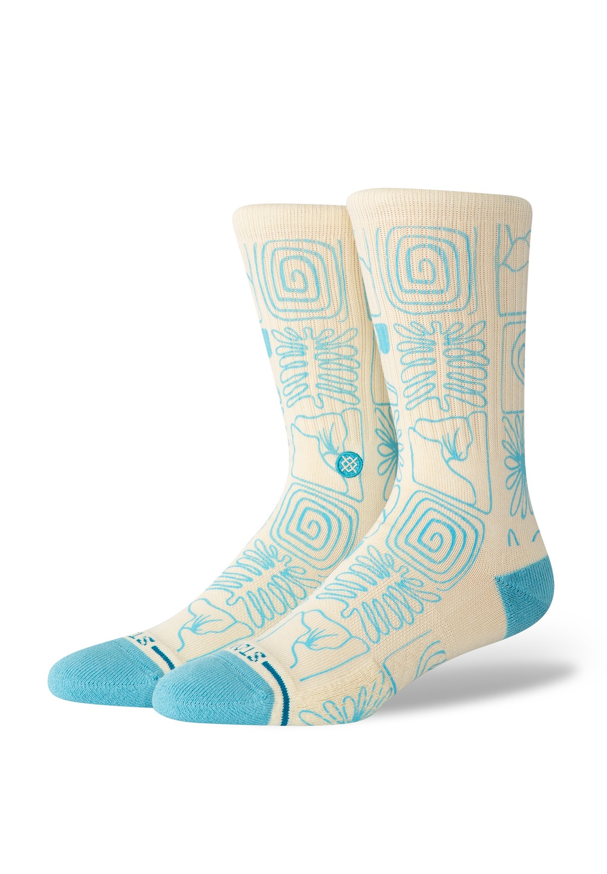 Stance TESTED EVERYWHERE CREW UNISEX - Socken - canvas/weiß
