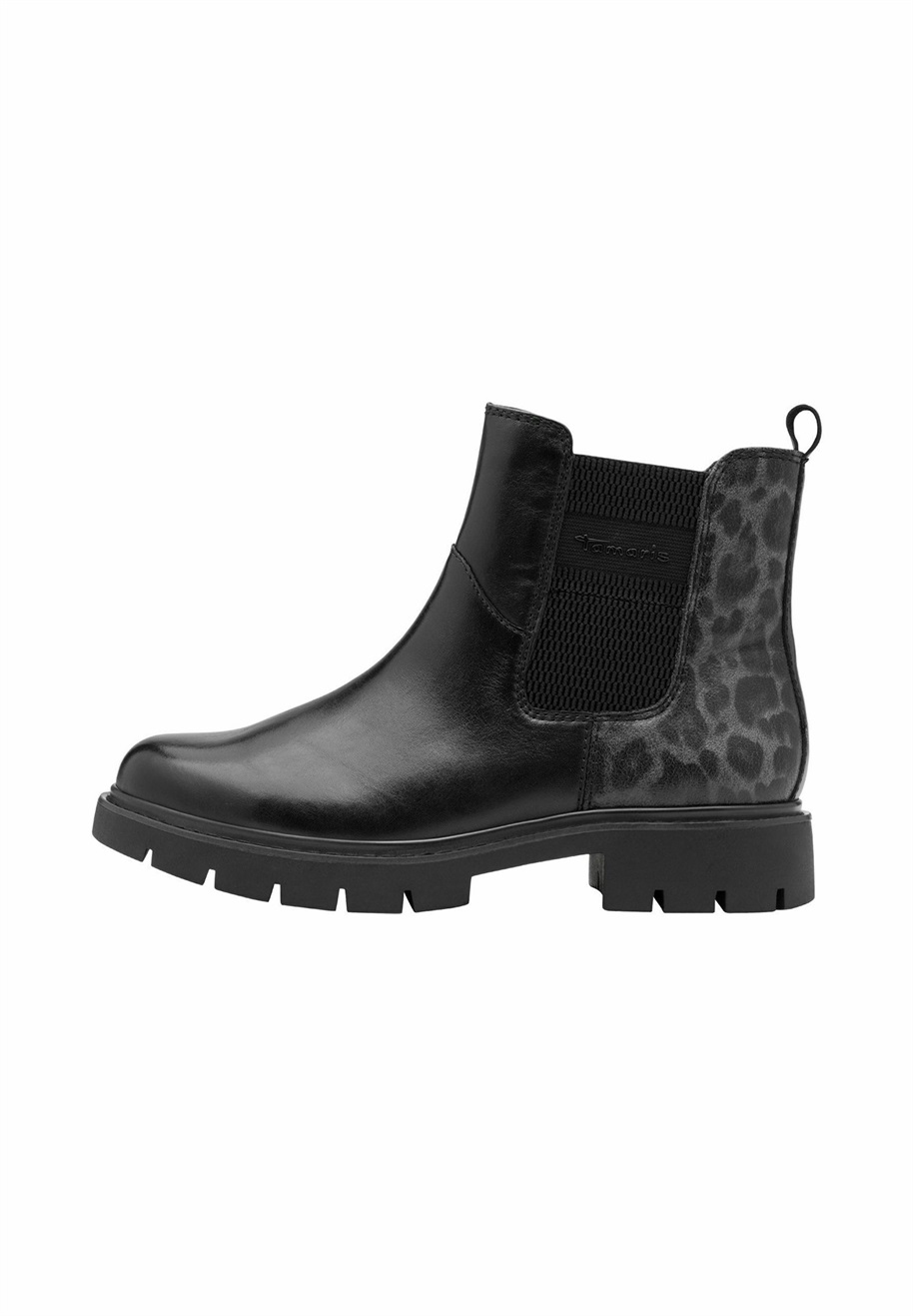 Tamaris CHELSEA - Plateaustiefelette - black comb/schwarz