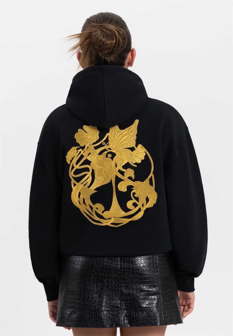 Tomorrowland Store ICON BLOSSOM BACK - Kapuzenpullover - black/schwarz
