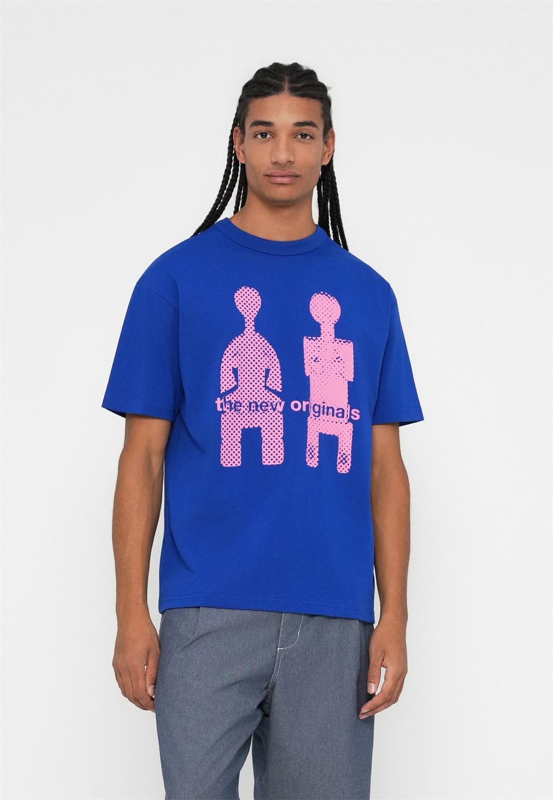 The New Originals FIGURES TEE - T-Shirt print - surf the web/blau