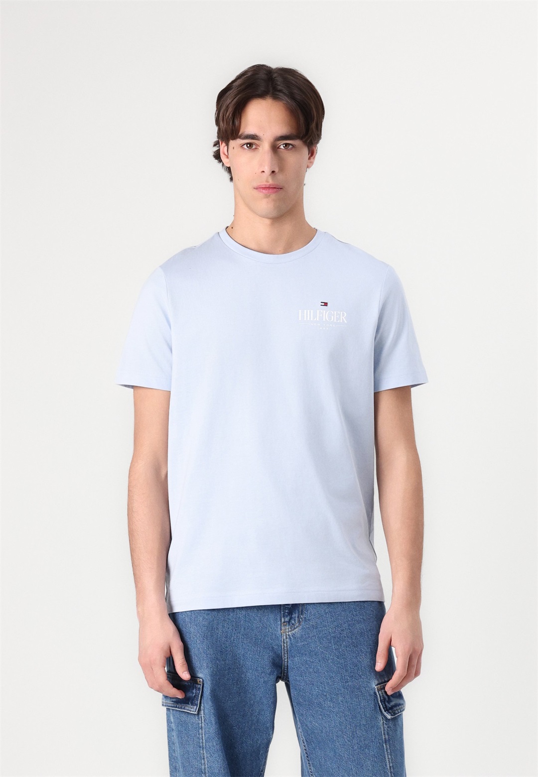 Tommy Hilfiger STACK - T-Shirt print - breezy blue/hellblau