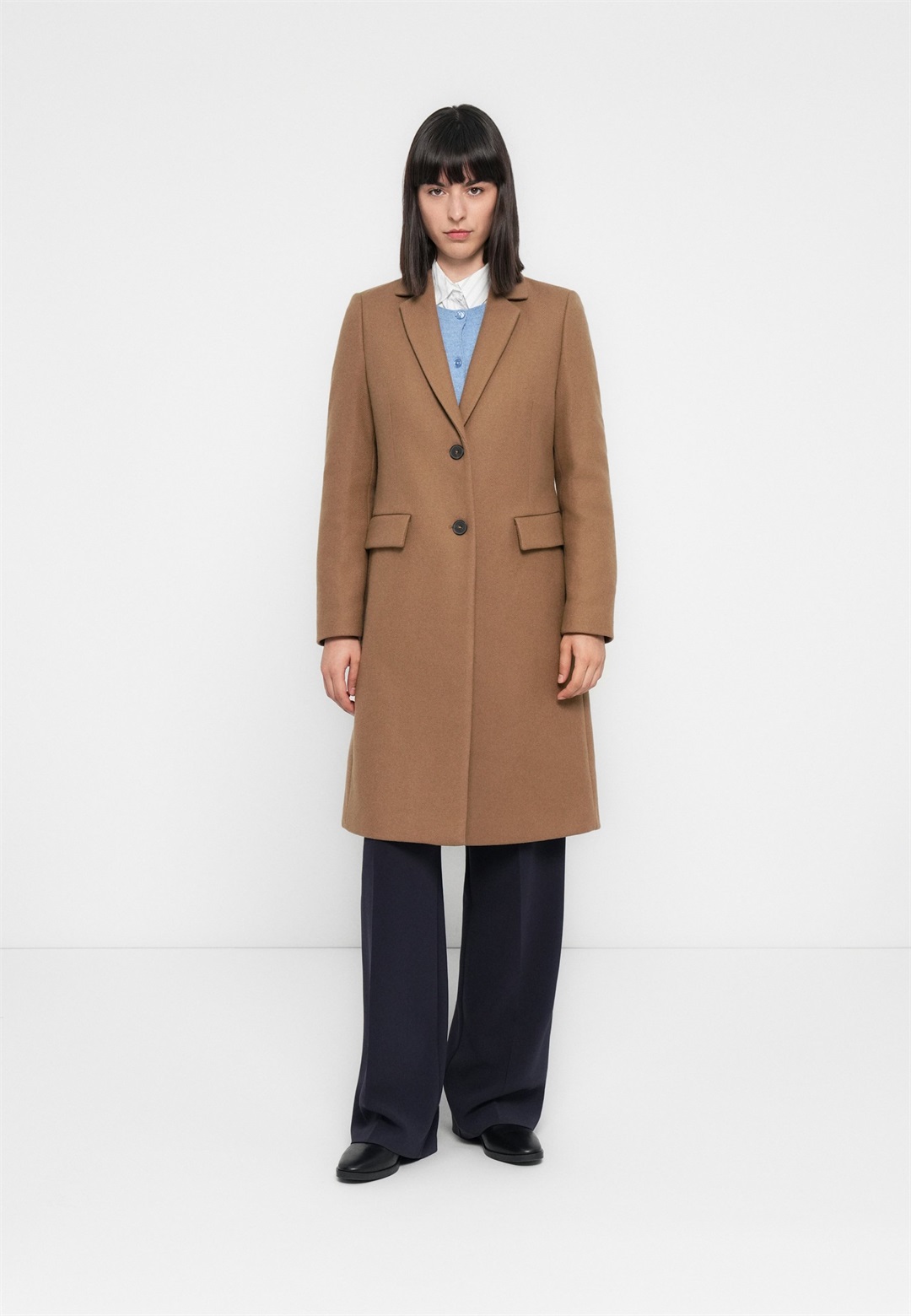 Tommy Hilfiger CLASSIC WOOL COAT - Klassischer Mantel - light sepia brown/taupe