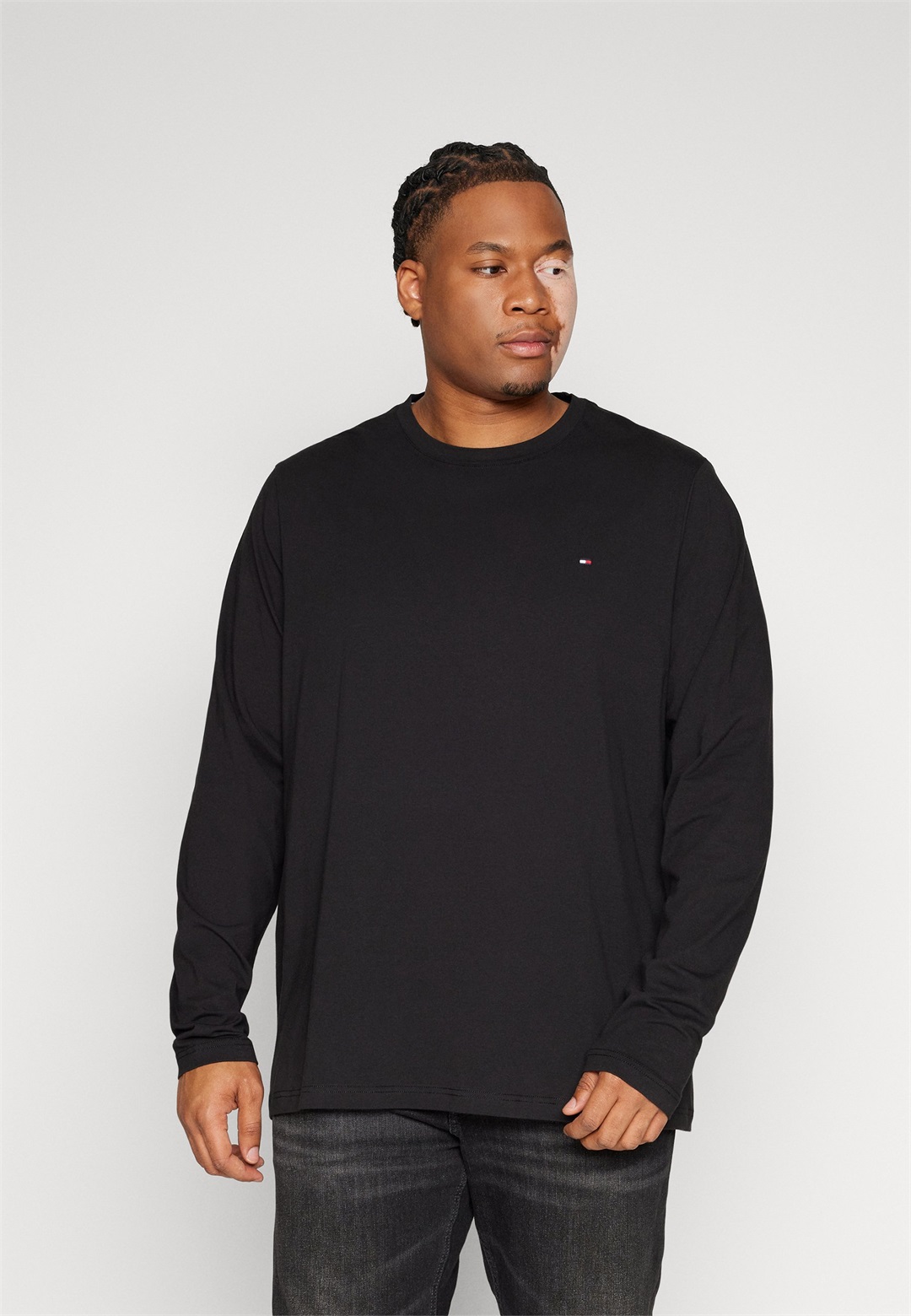 Tommy Hilfiger SLIM FIT TEE - Langarmshirt - black/schwarz