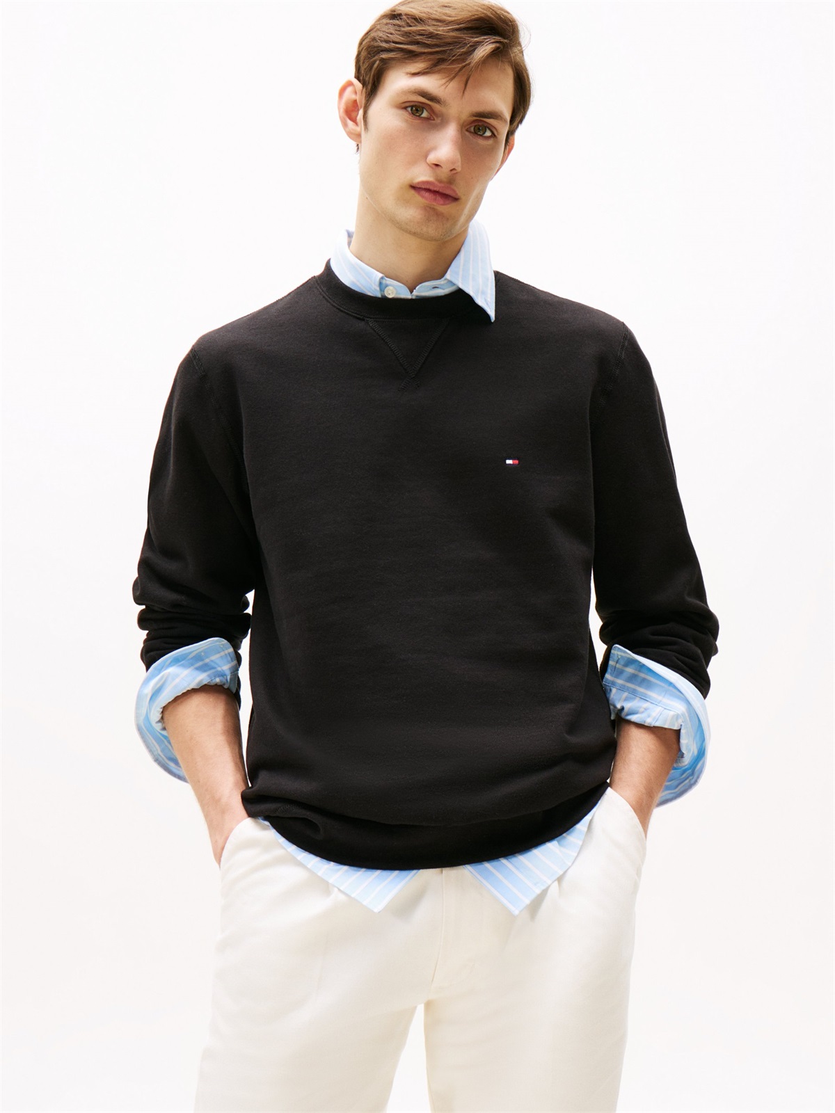 Tommy Hilfiger ESSENTIAL CREWNECK - Sweatshirt - black/schwarz