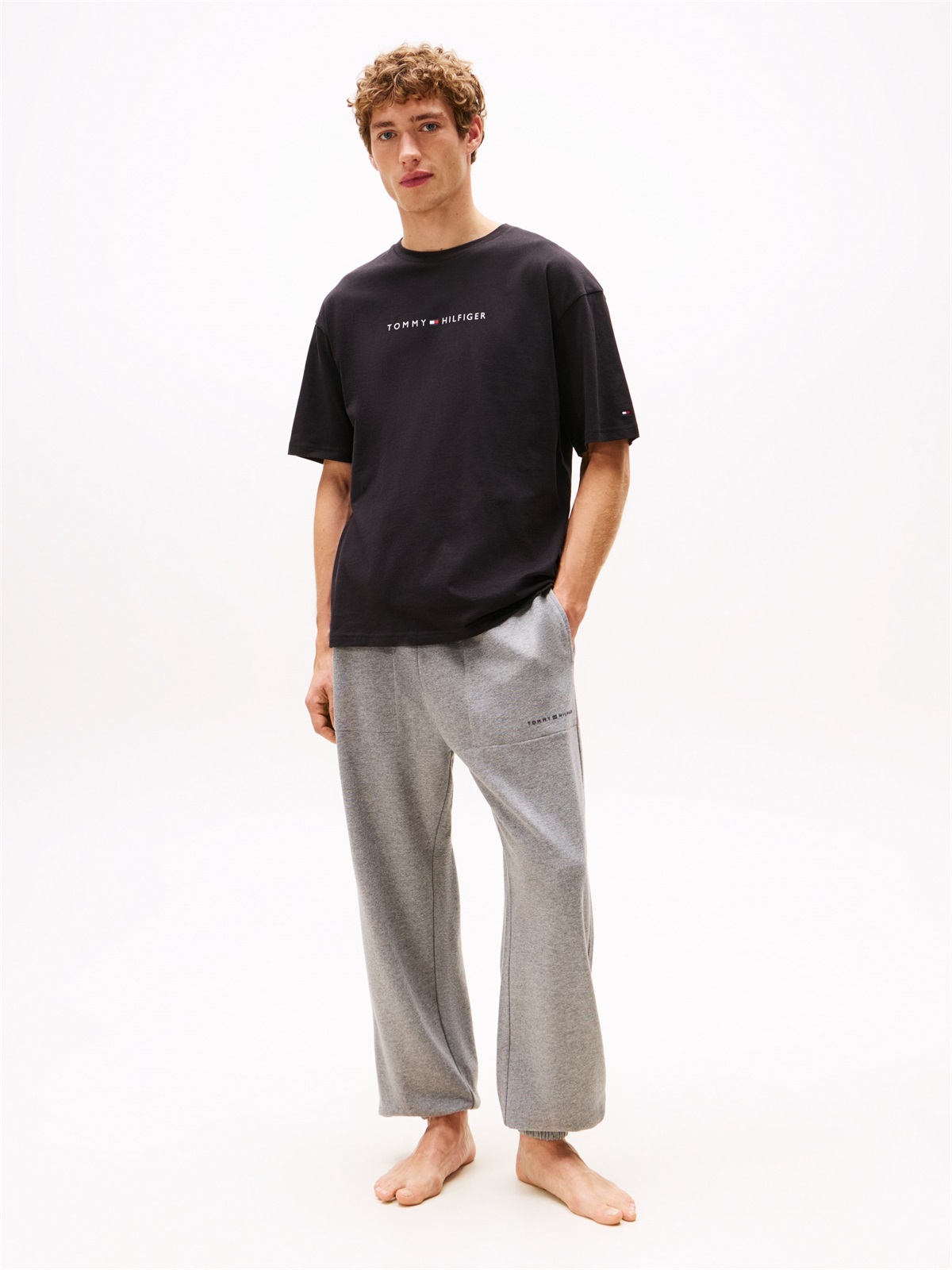 Tommy Hilfiger ORIGINAL TEE LOGO - Nachtwäsche Shirt - black/schwarz
