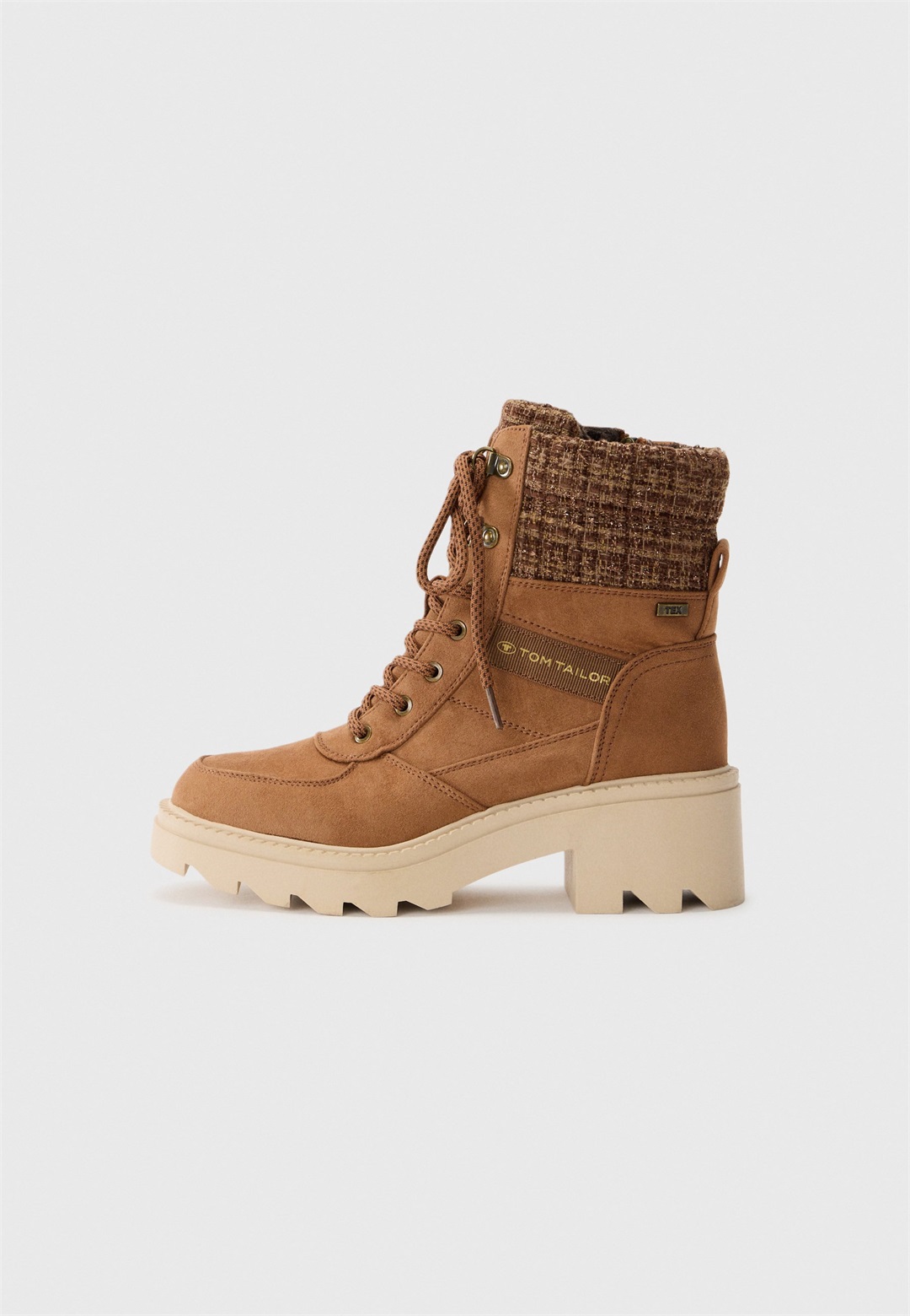 TOM TAILOR Schnürstiefelette - hazel/braun