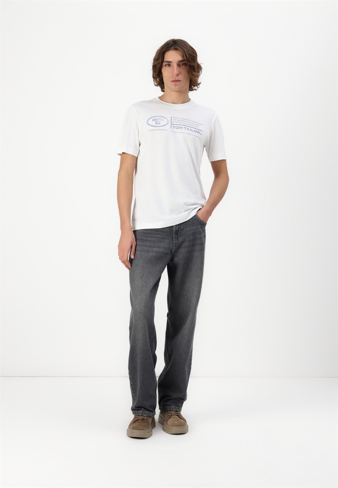 TOM TAILOR DOUBLEPACK T-SHIRTS - T-Shirt print - white/weiß