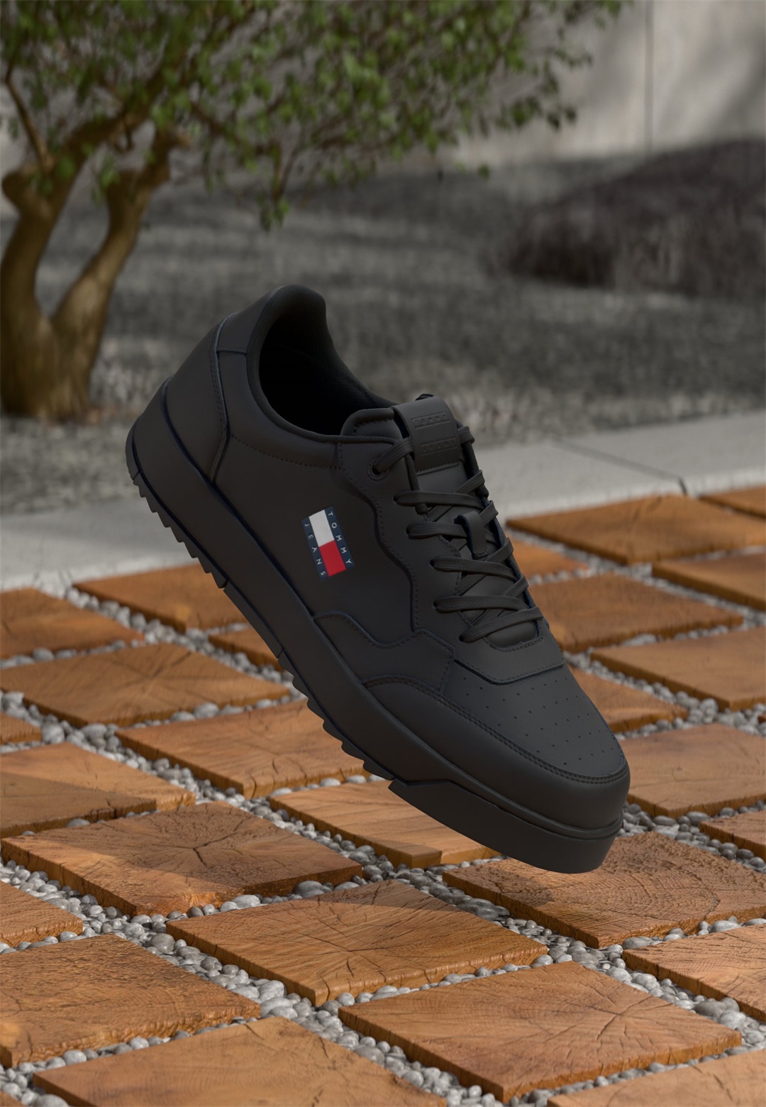 Tommy Jeans RETRO - Sneaker low - black/schwarz