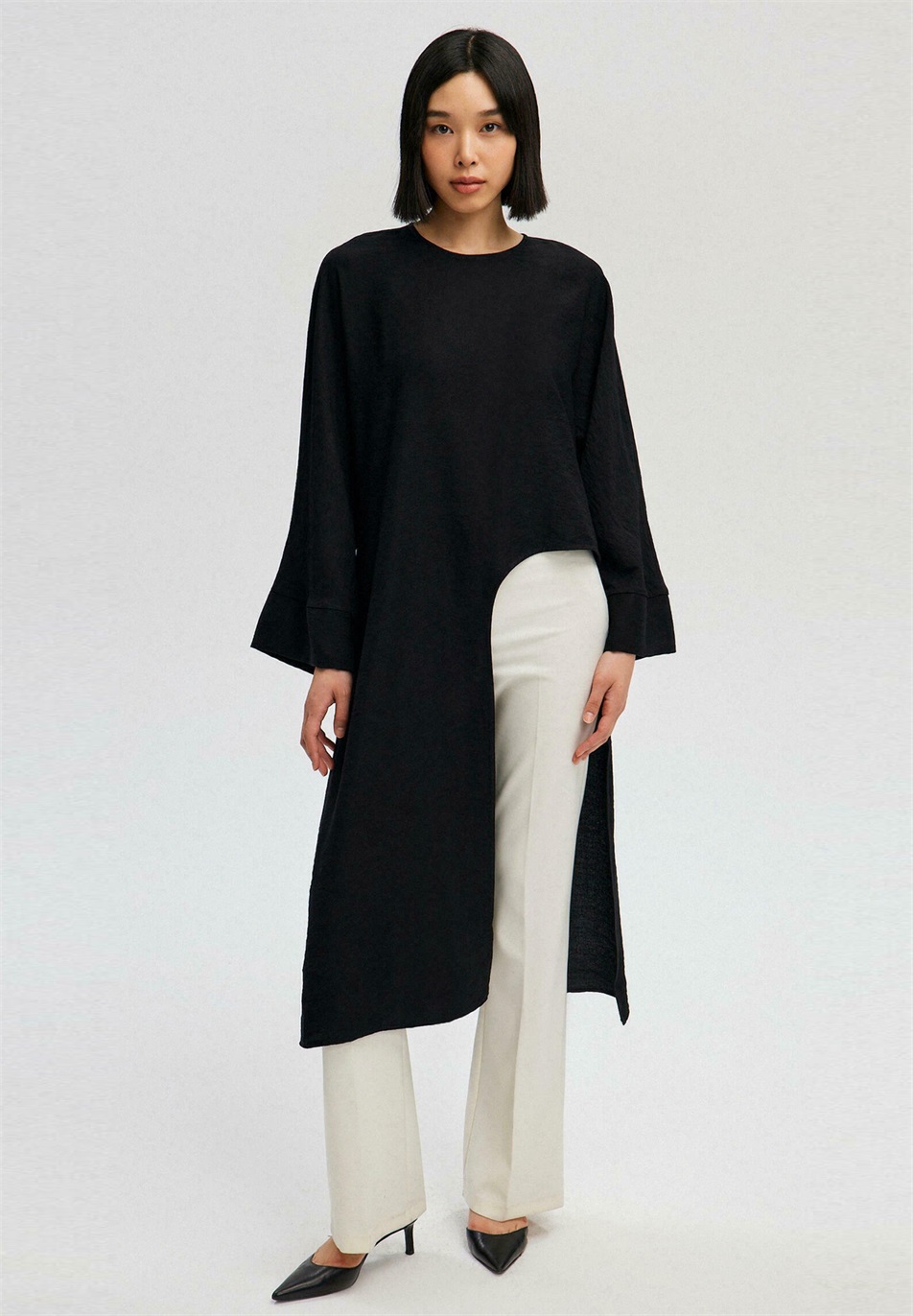 Touché Privé WITH FRONT SLIT - Tunika - black/schwarz