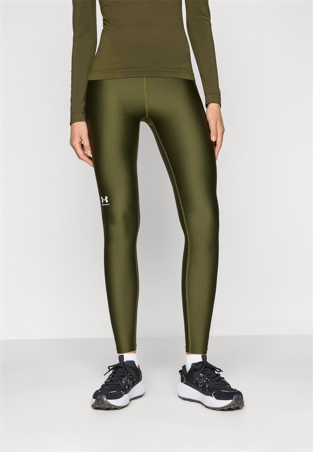 Under Armour HEATGEAR - Tights - expedition green/white/oliv