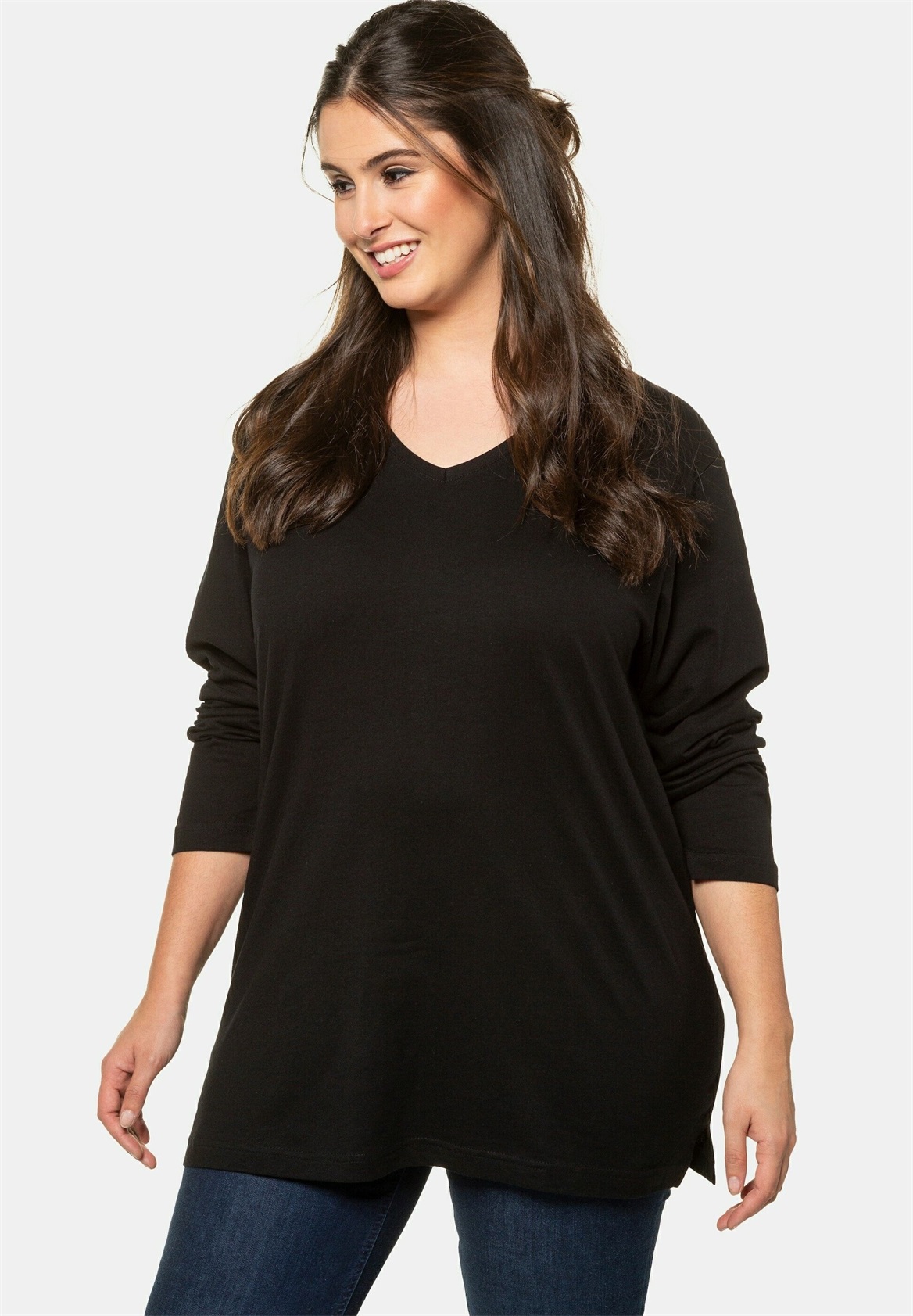 Ulla Popken Strickpullover - black/schwarz