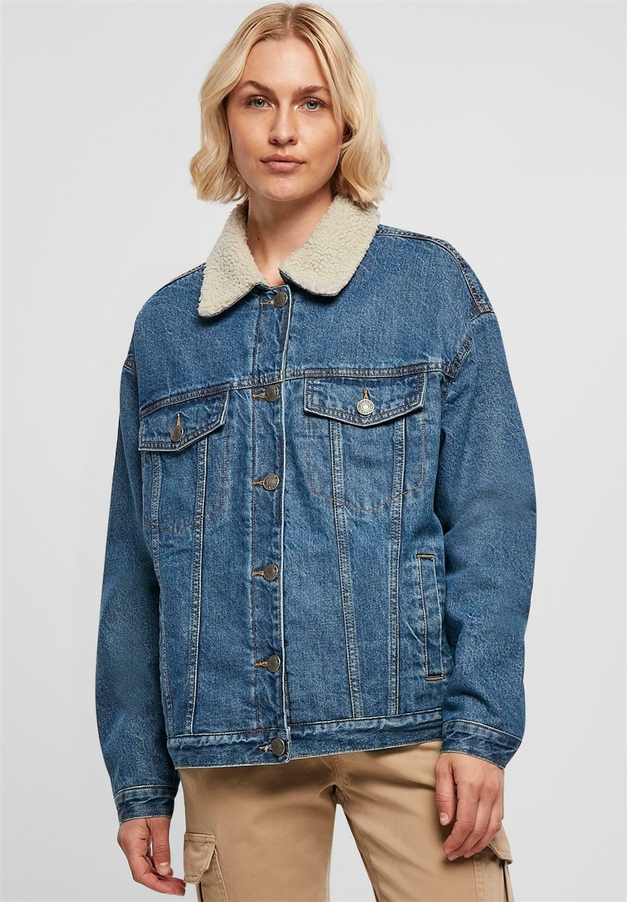 Urban Classics Jeansjacke - clearblue washed/blau
