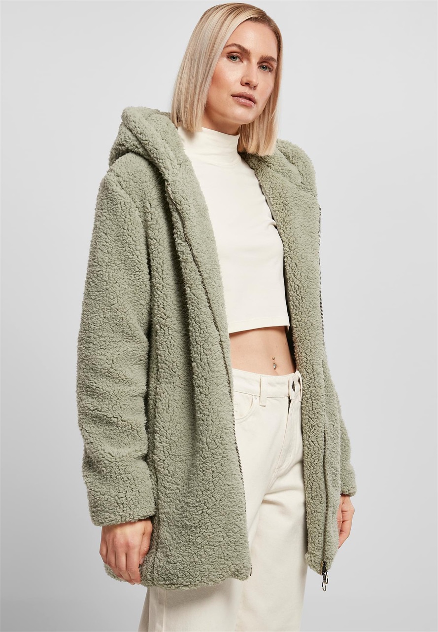 Urban Classics LADIES SHERPA JACKET - Wintermantel - softsalvia/mint