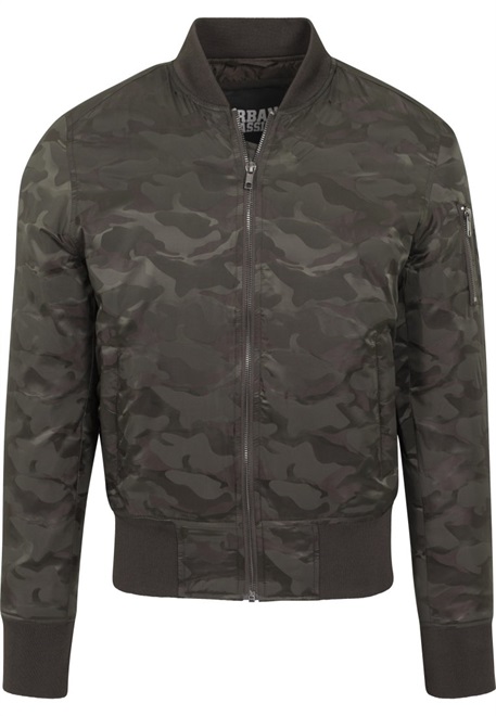 Urban Classics Bomberjacke - black/dunkelgrün