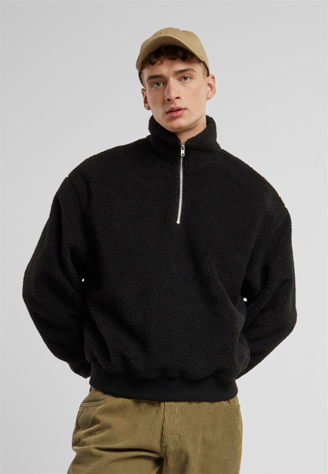 Urban Classics TROYER - Fleecepullover - black/schwarz