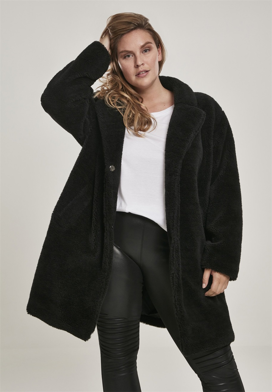 Urban Classics Curvy Wintermantel - black/schwarz