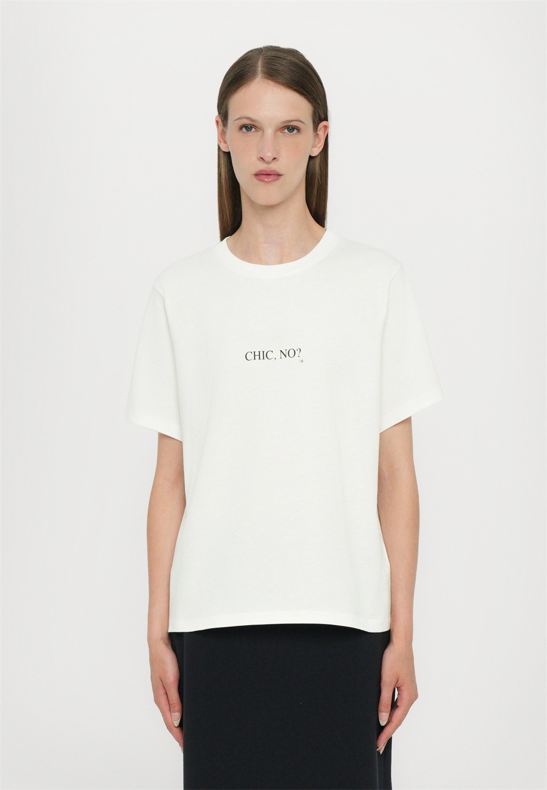 Victoria Beckham CLASSIC FIT SLOGAN TEE - T-Shirt print - white/weiß