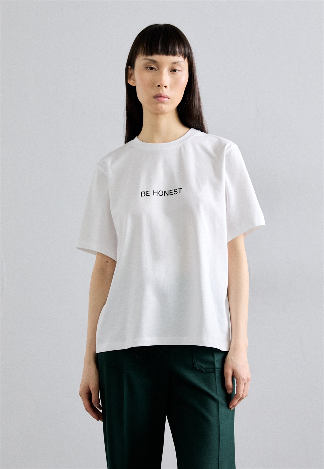 Victoria Beckham SLOGAN TEE - T-Shirt print - white/weiß