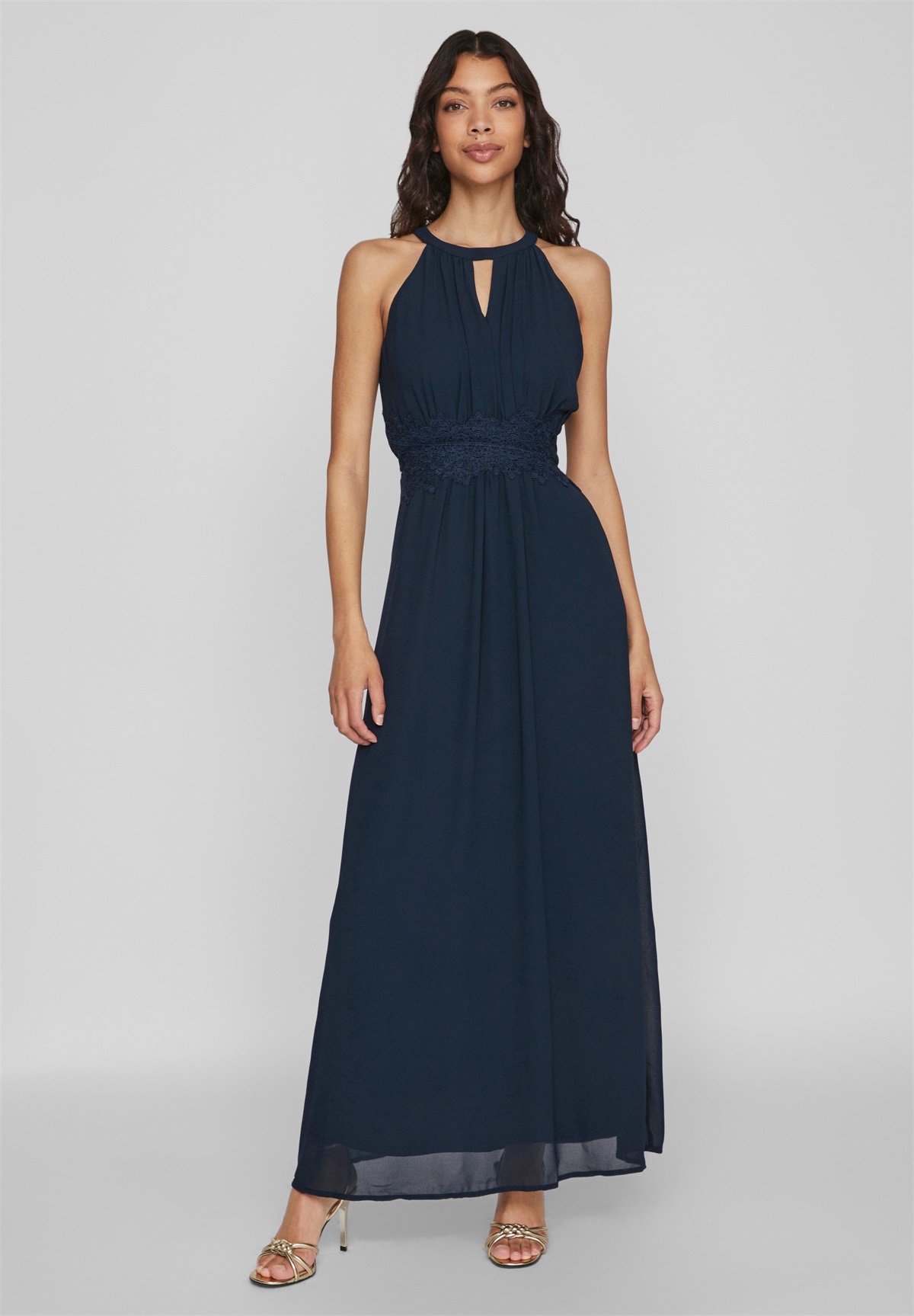 VILA VIMILINA HALTERNECK NOOS - Maxikleid - total eclipse/dunkelblau VILA VIMILINA HALTERNECK NOOS - Maxikleid - total eclipse/dunkelblau