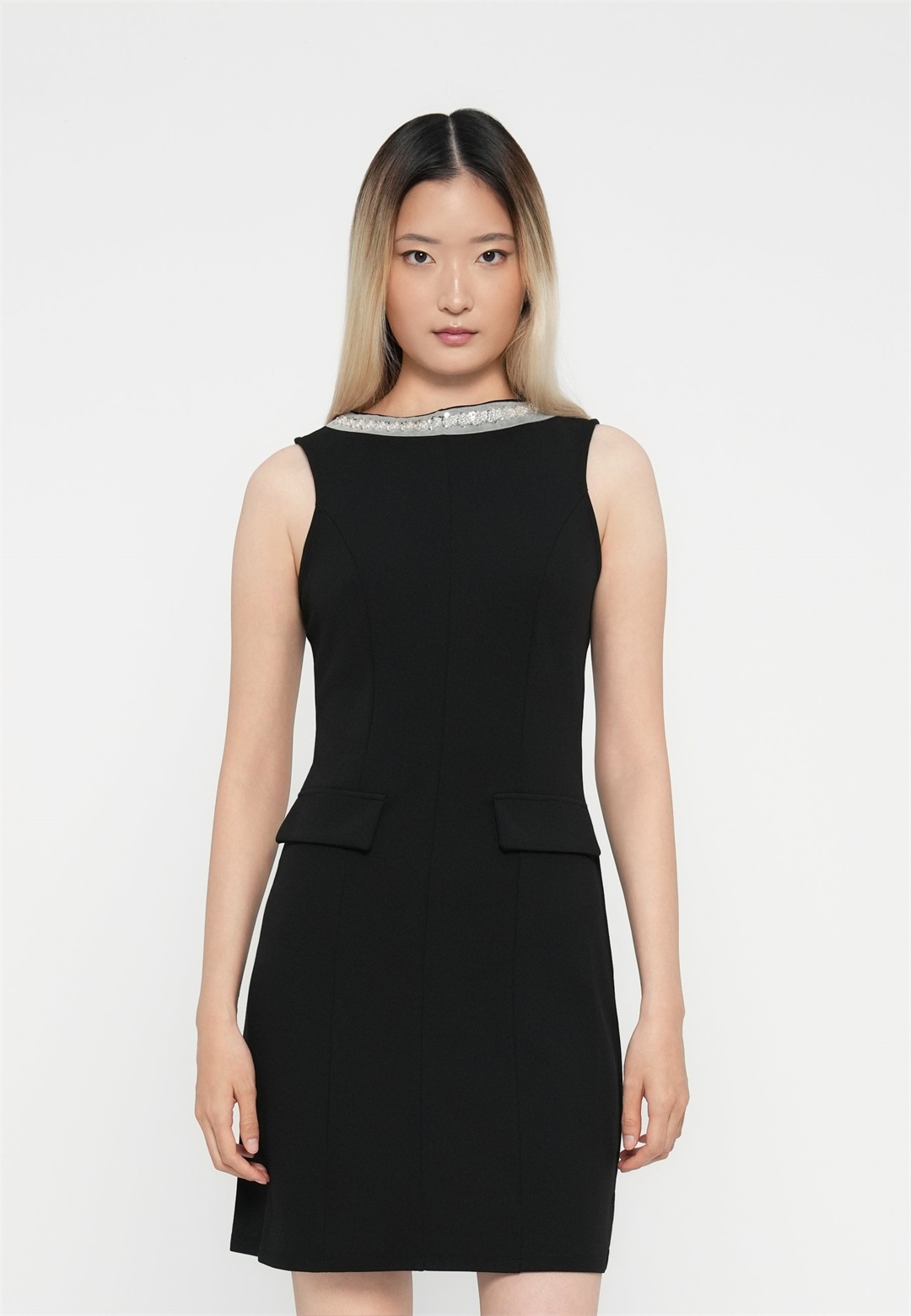 VILA VICLARA SHORT OFFICE DRESS - Ballkleid - black/schwarz