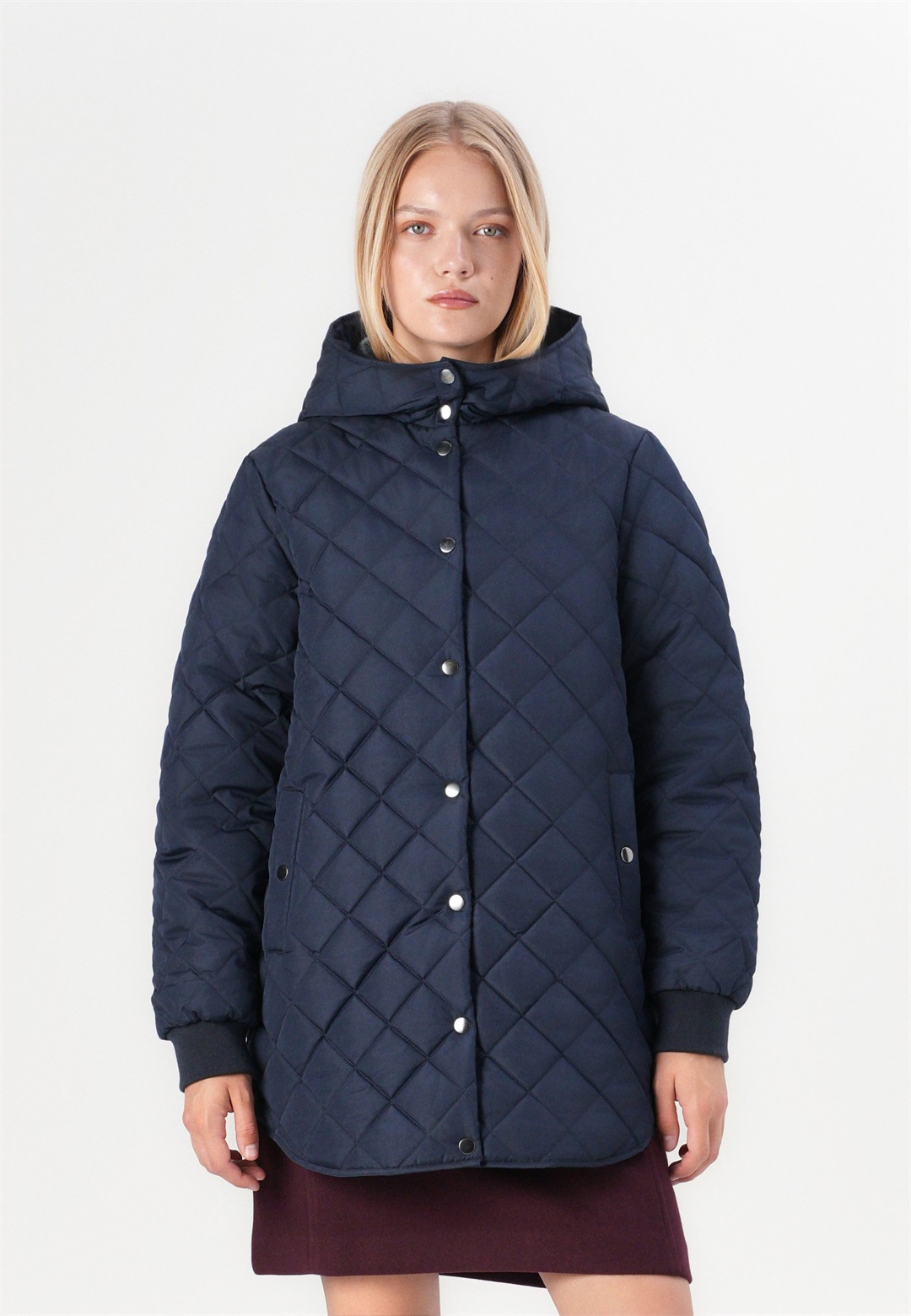 VILA VITATE LS HOODED - Wintermantel - navy/dunkelblau