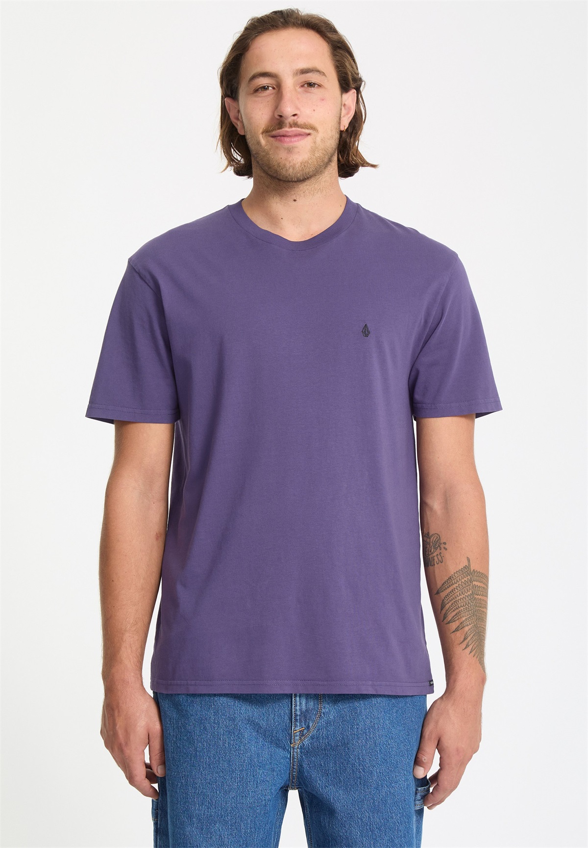 Volcom SOLID STONE EMB - T-Shirt basic - dark purple/lila