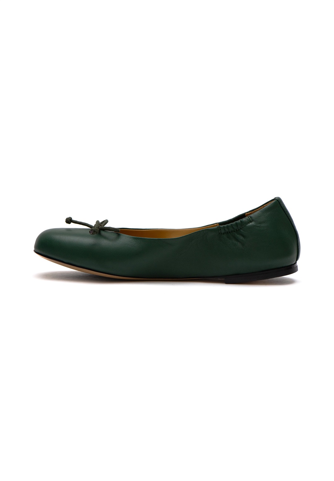 Via della Paglia Klassischer Ballerina - leather/dunkelgrün