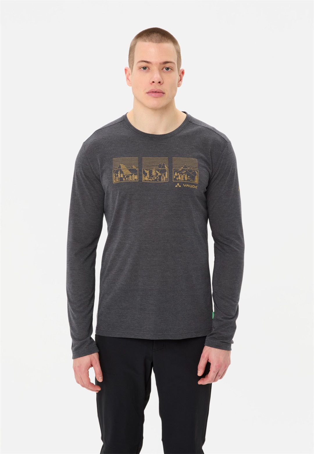 Vaude ROSEMOOR - Langarmshirt - black savanna/schwarz