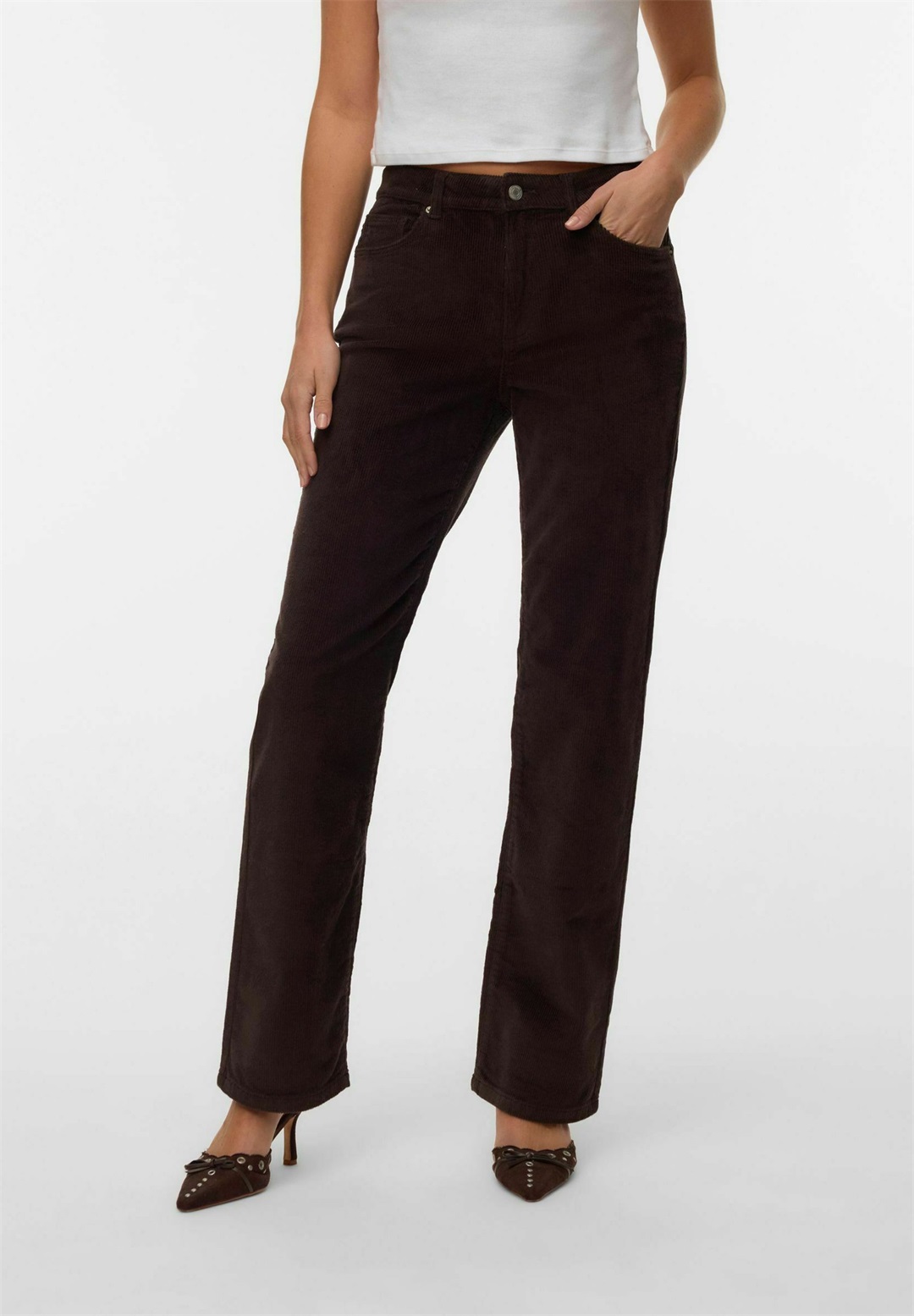 Vero Moda Stoffhose - chocolate torte/braun