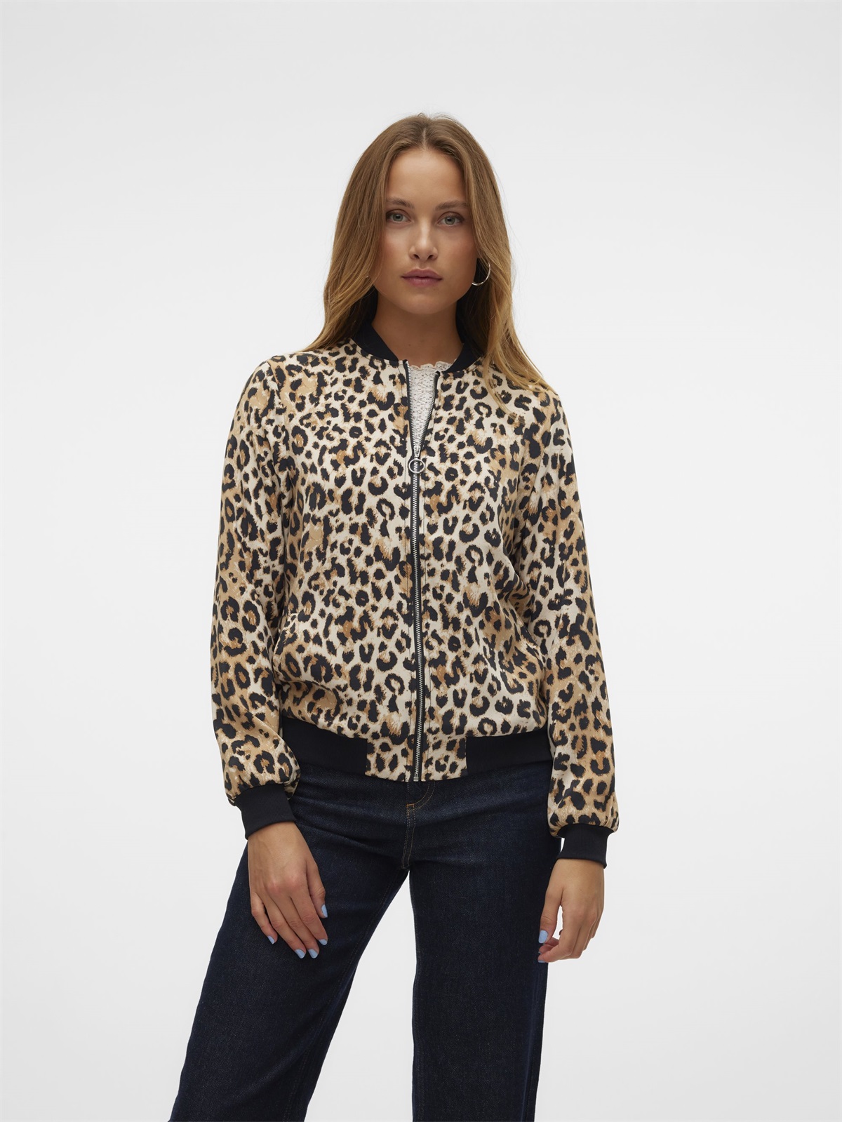 Vero Moda VMCOCO - Bomberjacke - silver mink/camel