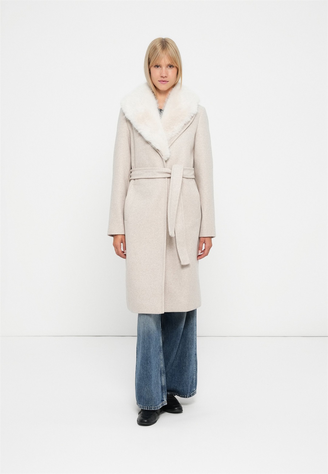 Vero Moda VMAUTUMN DIVA LONG - Klassischer Mantel - oatmeal/beige