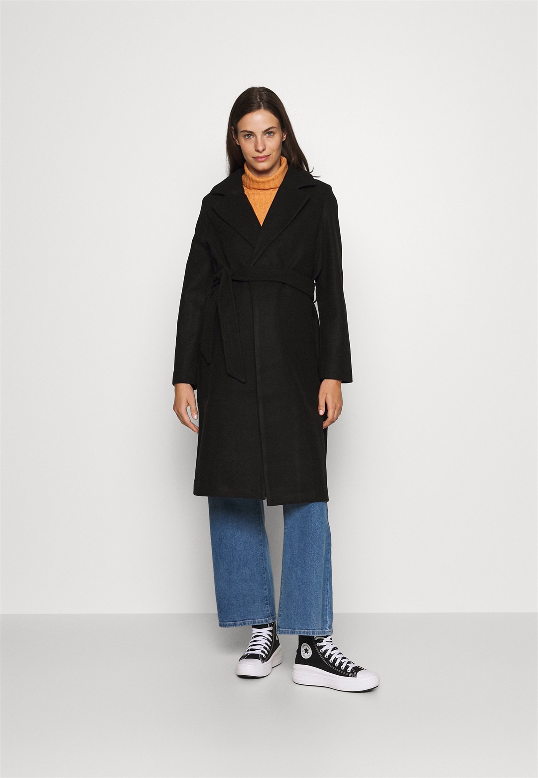 Vero Moda Maternity VMMFORTUNEAYA LONG COAT - Klassischer Mantel - black/schwarz