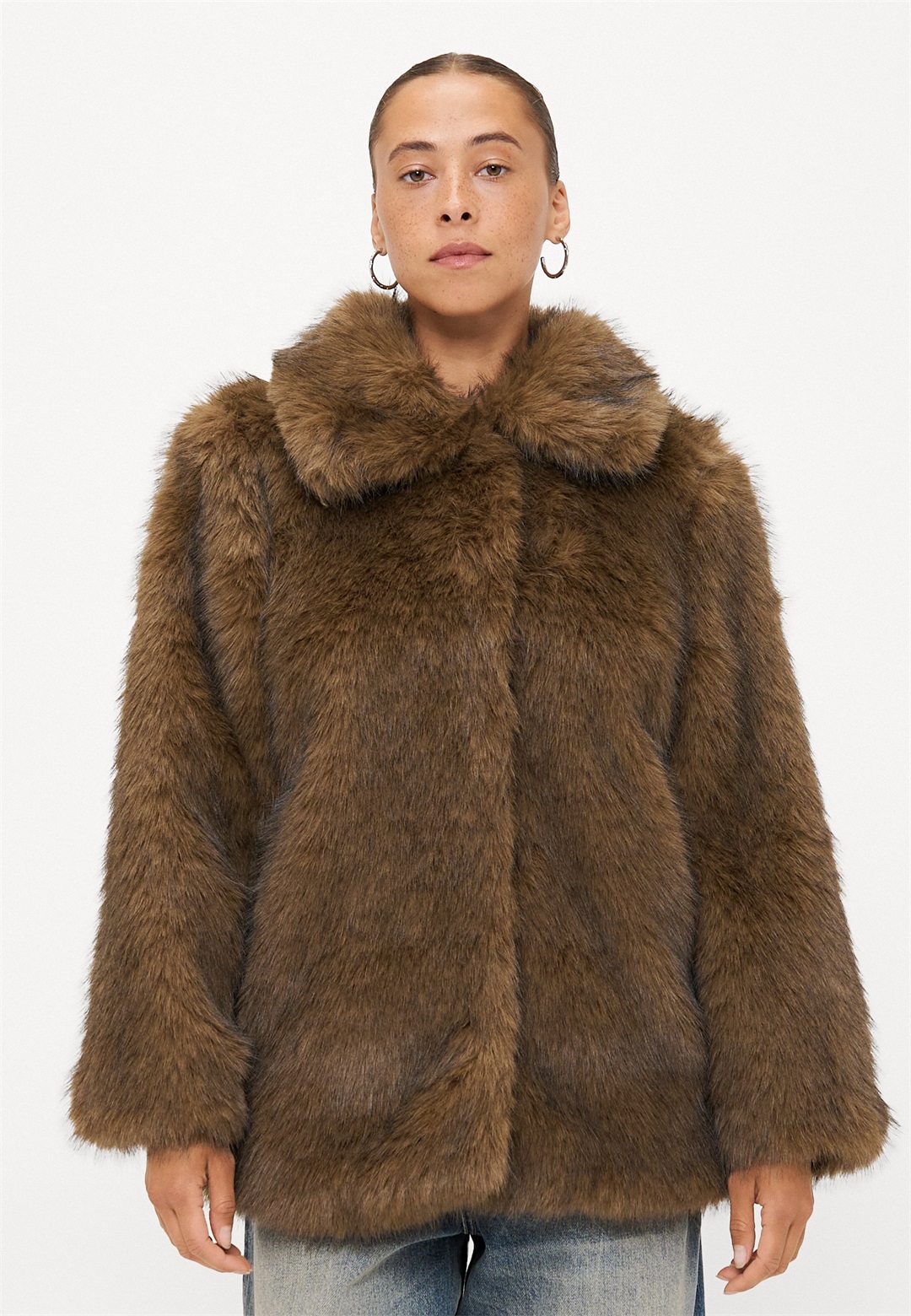 Vero Moda Petite VMGLORIA - Wintermantel - emperador/dunkelbraun