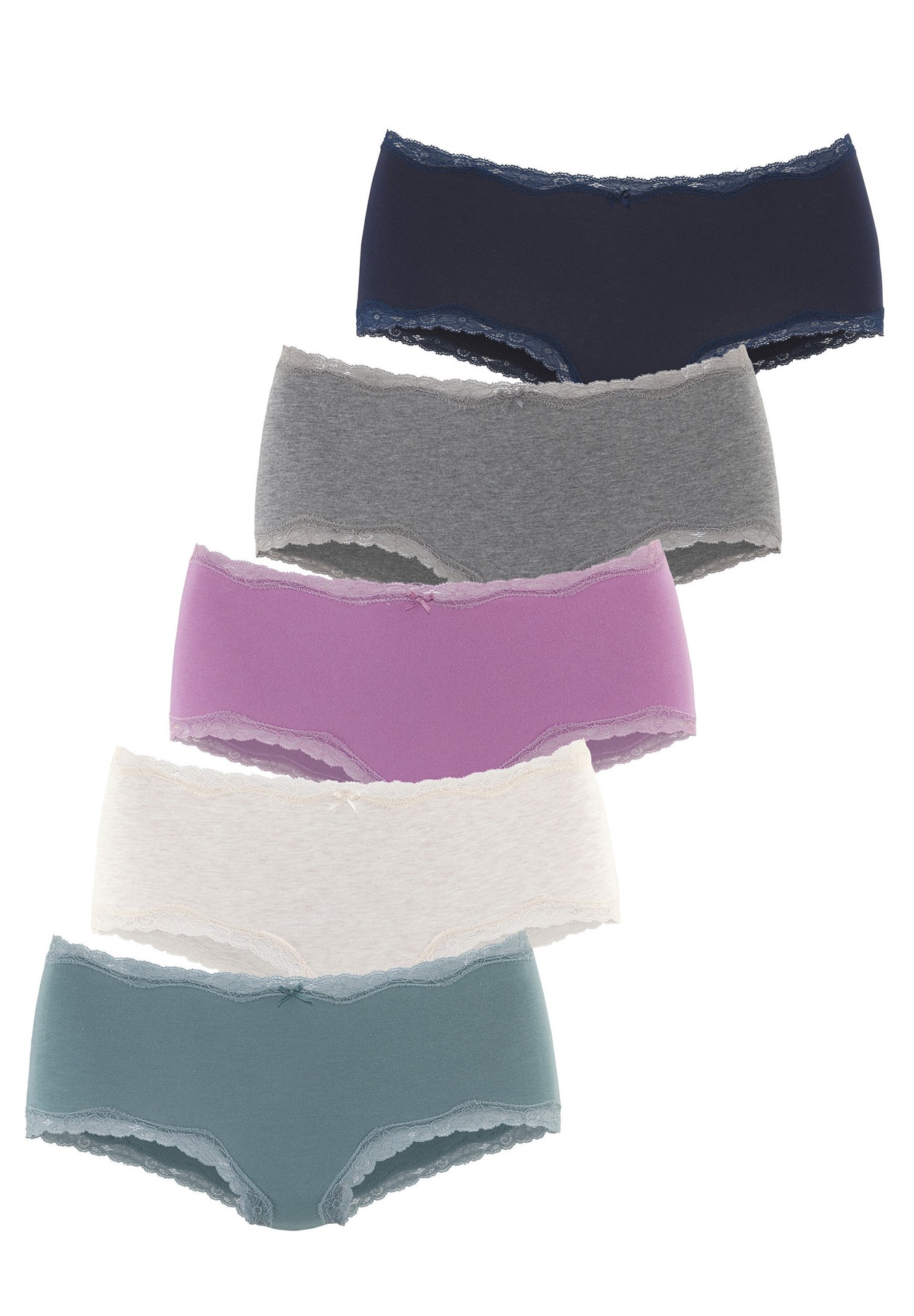 Vivance 5 PACK - Slip - anthrazit meliert beige meliert flieder eukalyptus navy/anthrazit