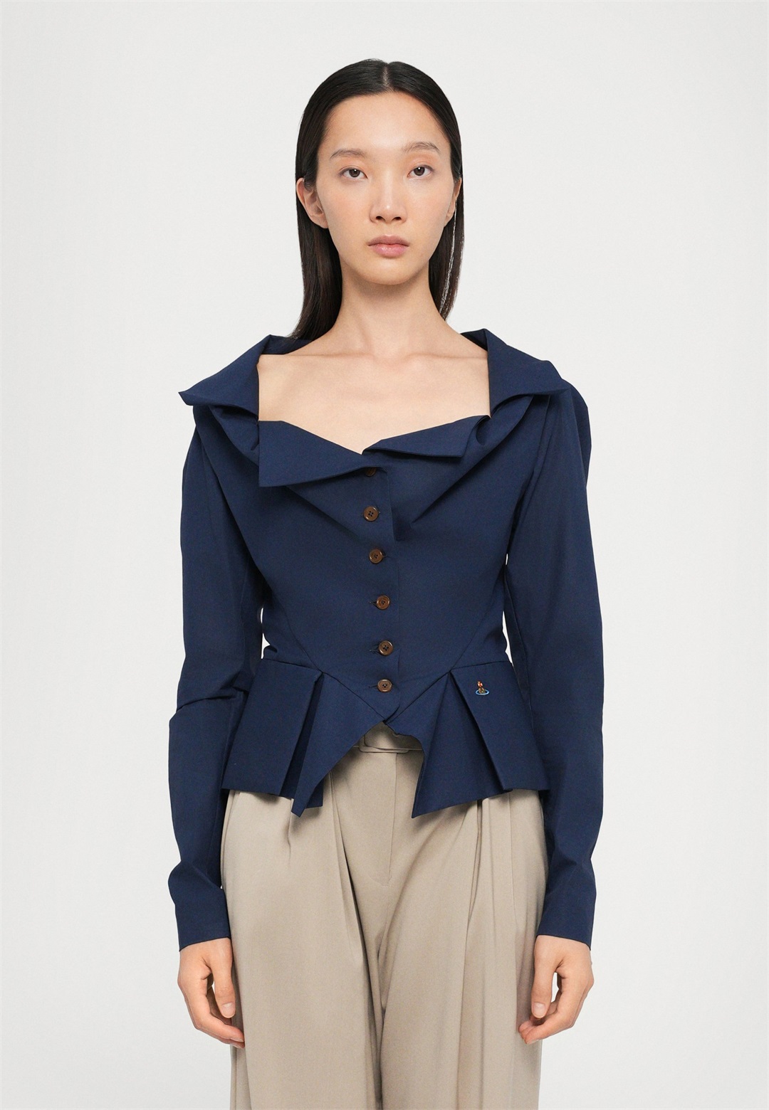Vivienne Westwood MONDAY SHIRT - Bluse - navy/dunkelblau