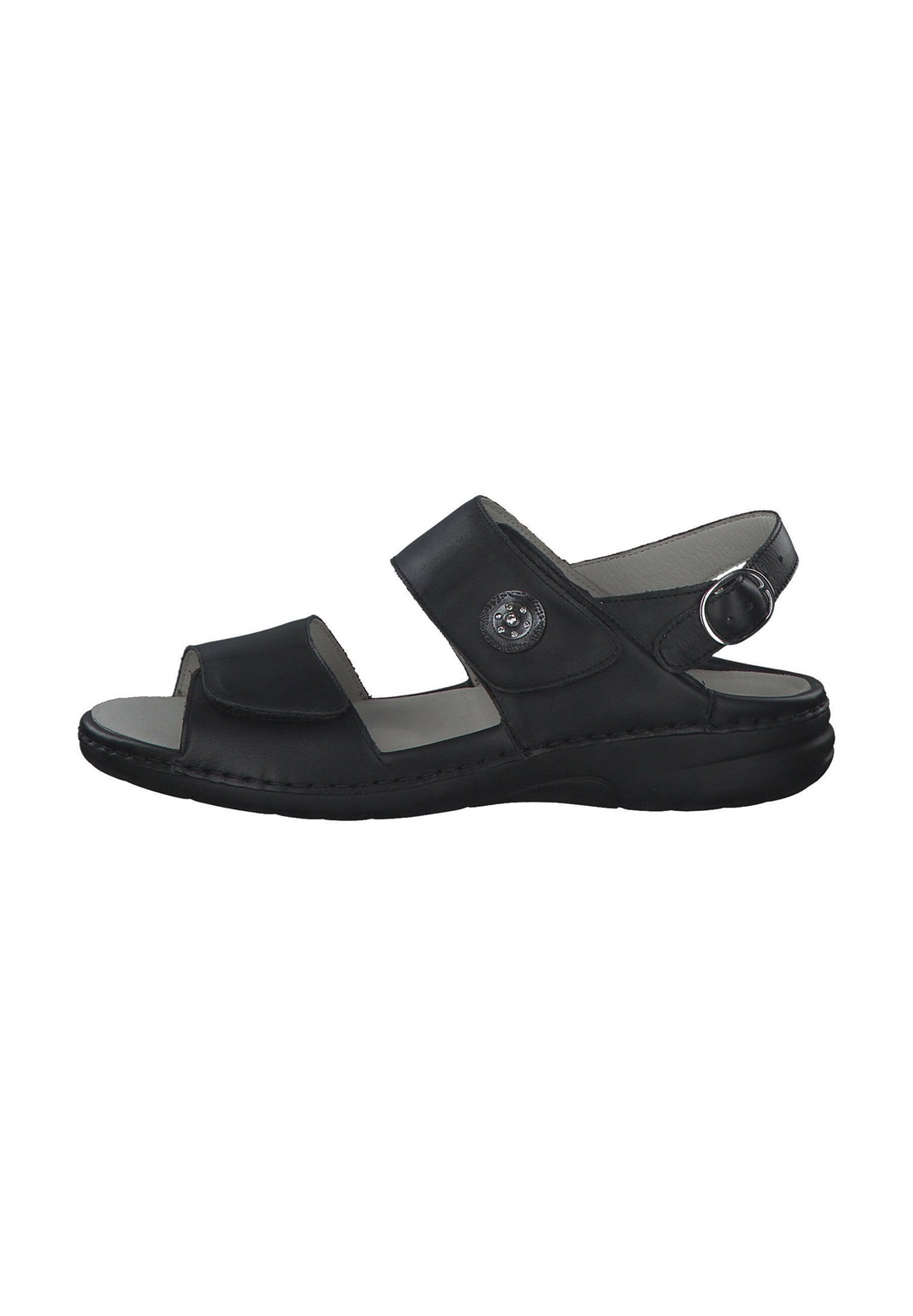 Waldläufer Riemensandalette - schwarz