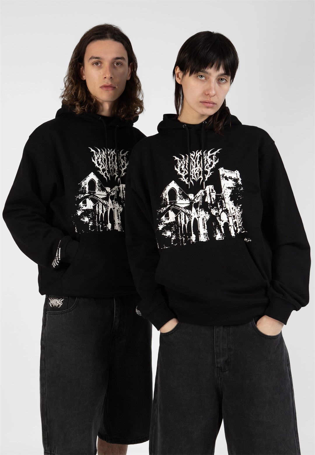 Wasted Paris RUIN HOODIE UNISEX - Kapuzenpullover - black/schwarz Wasted Paris RUIN HOODIE UNISEX - Kapuzenpullover - black/schwarz