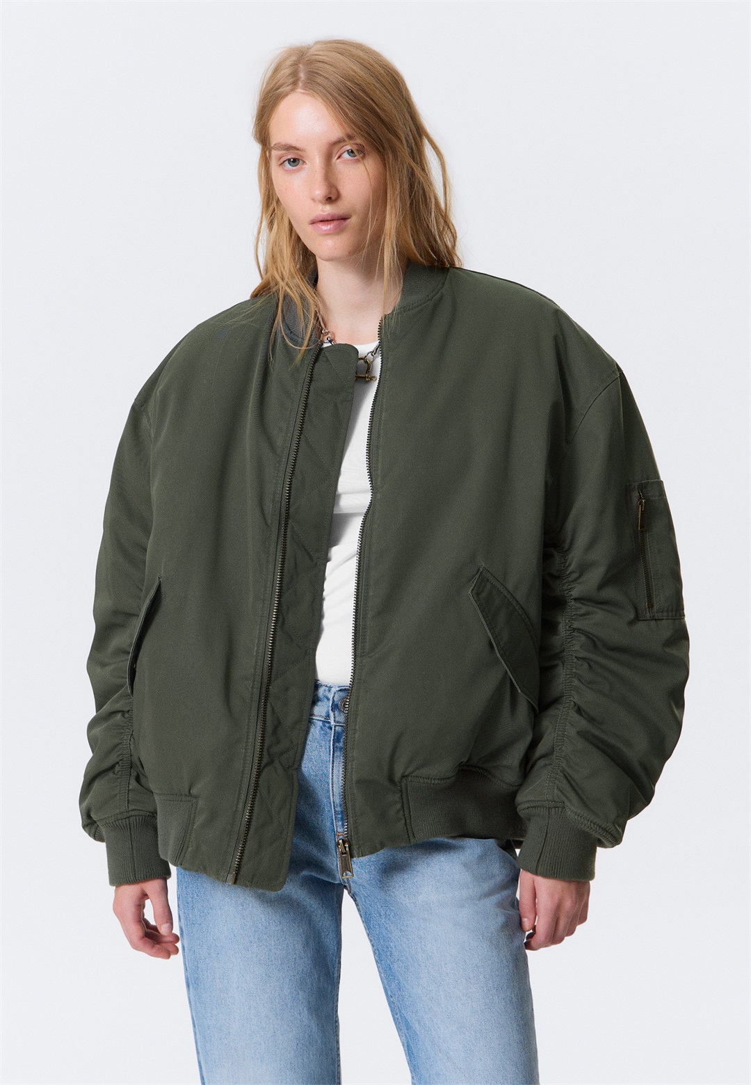 Weekday OVERSIZED - Bomberjacke - washed khaki/khaki