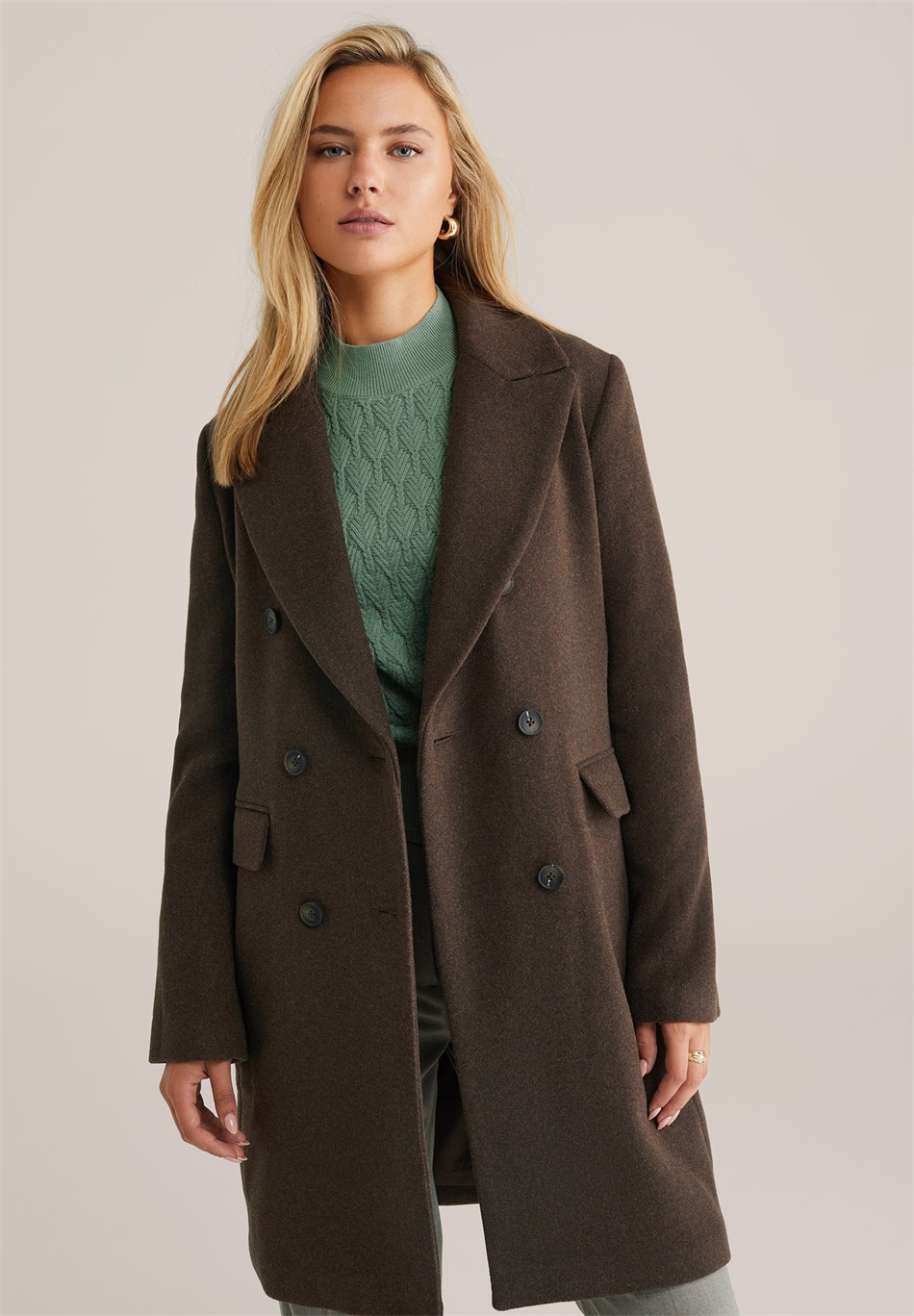 WE Fashion Klassischer Mantel - brown/braun
