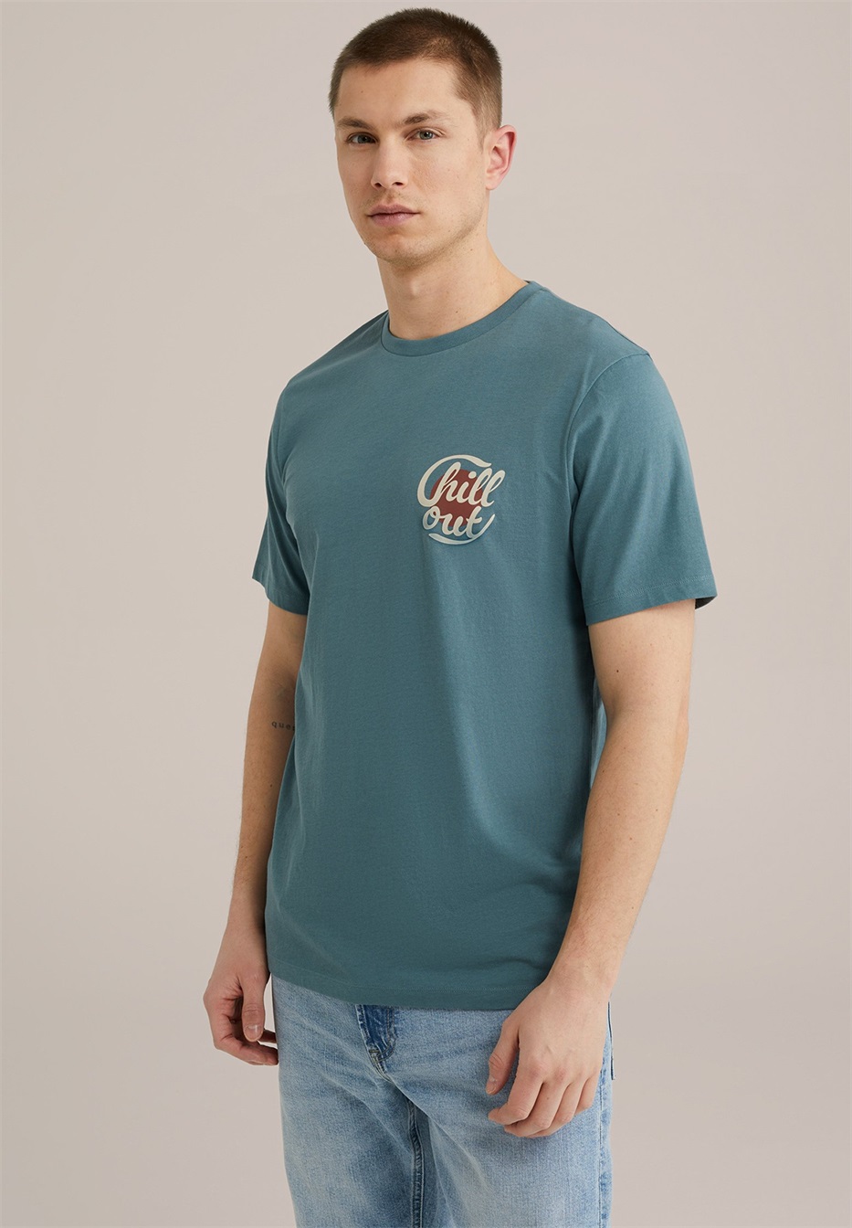WE Fashion T-Shirt print - blue/blau