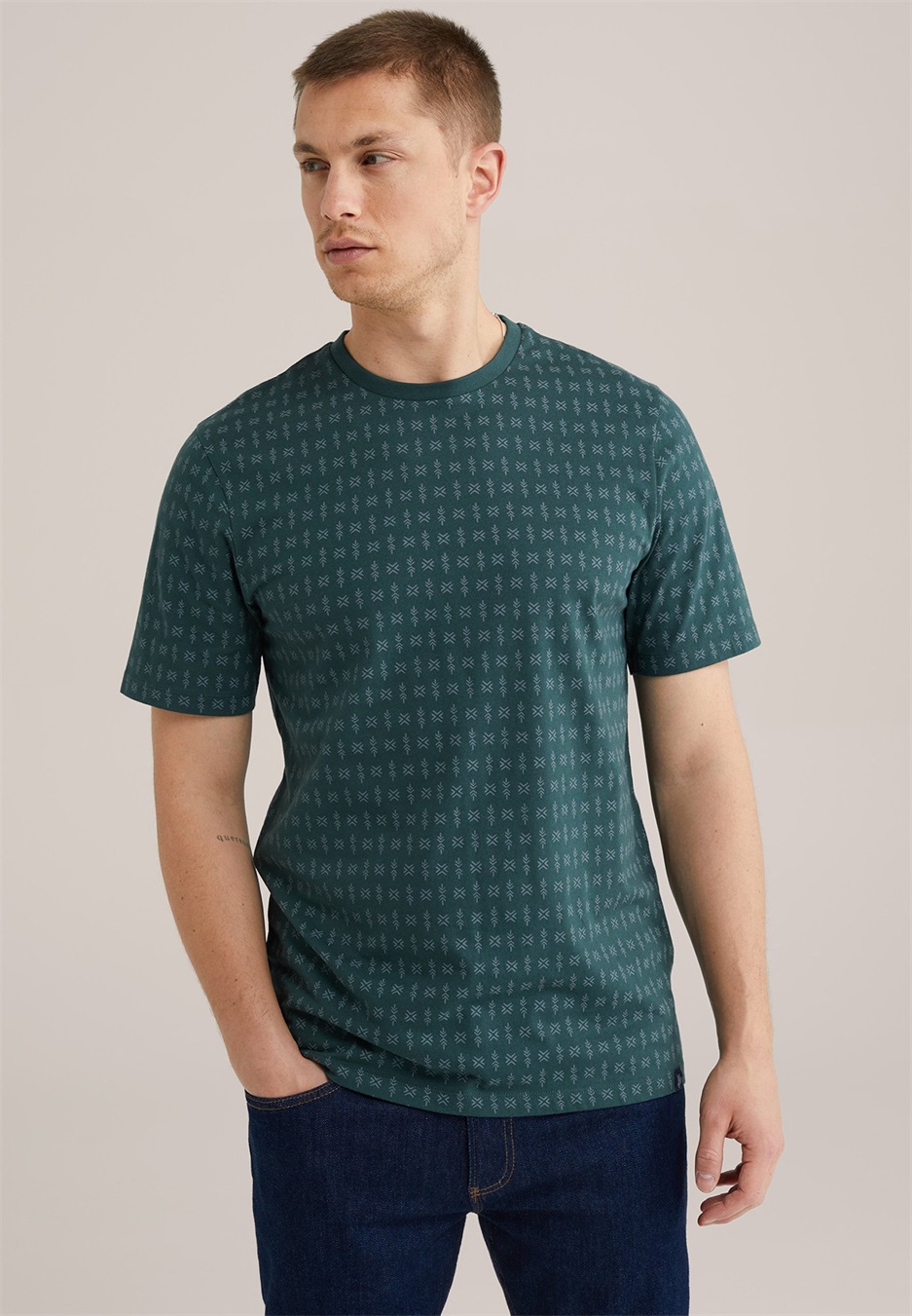 WE Fashion T-Shirt print - dark green/dunkelgrün