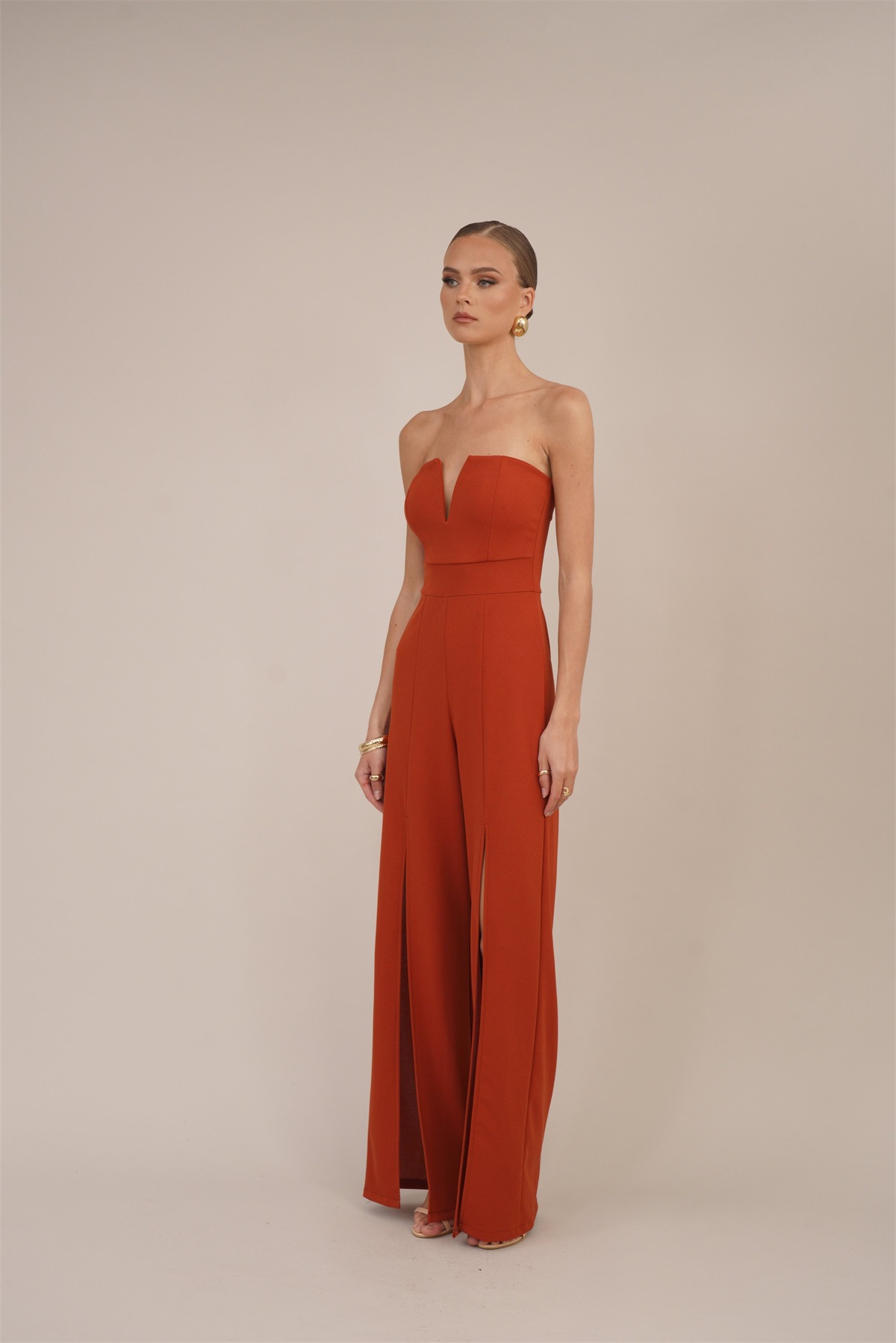 WAL G. LANEY CUPPED - Jumpsuit - terracotta/rot