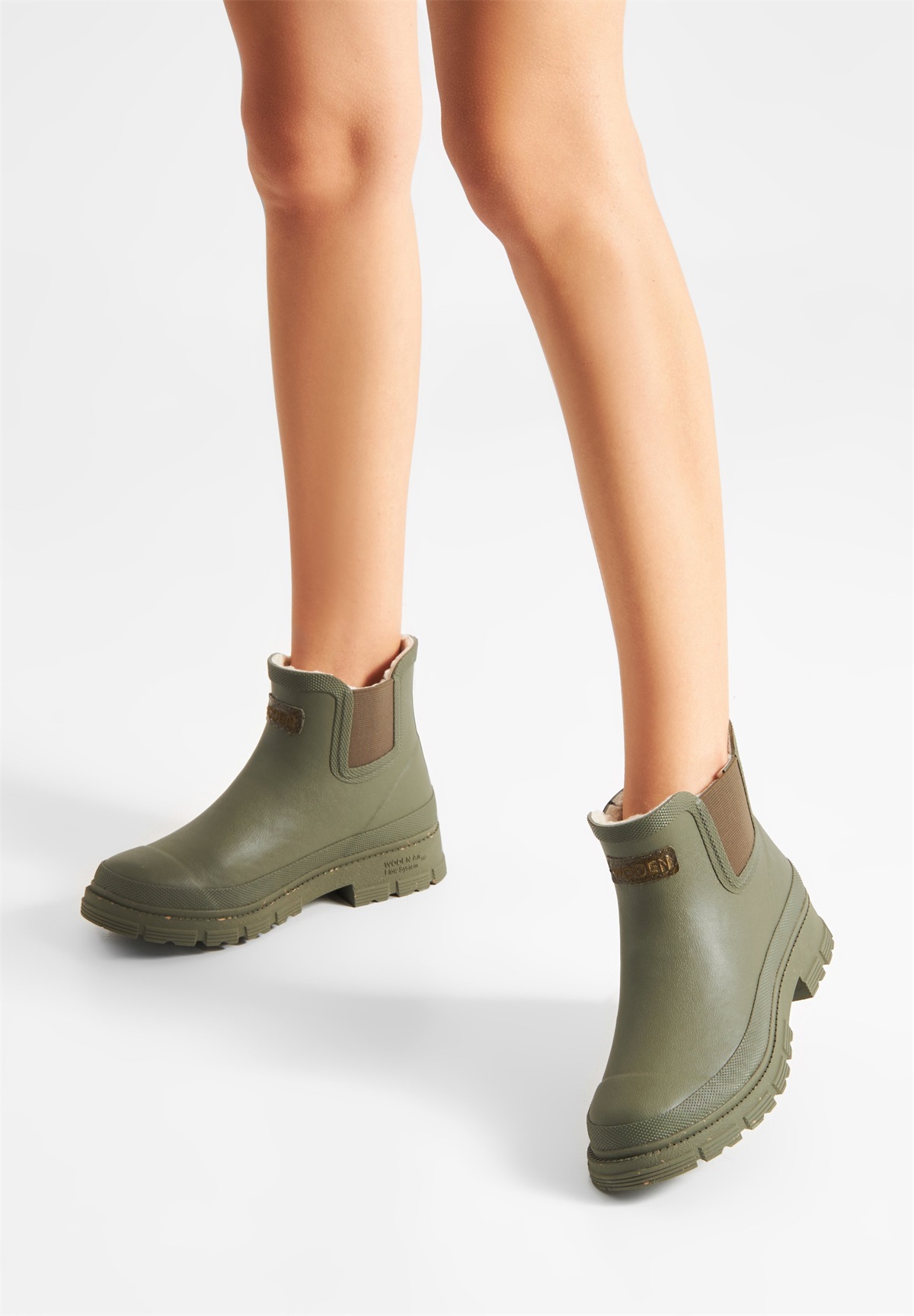 Woden Gummistiefel - dark olive/grün