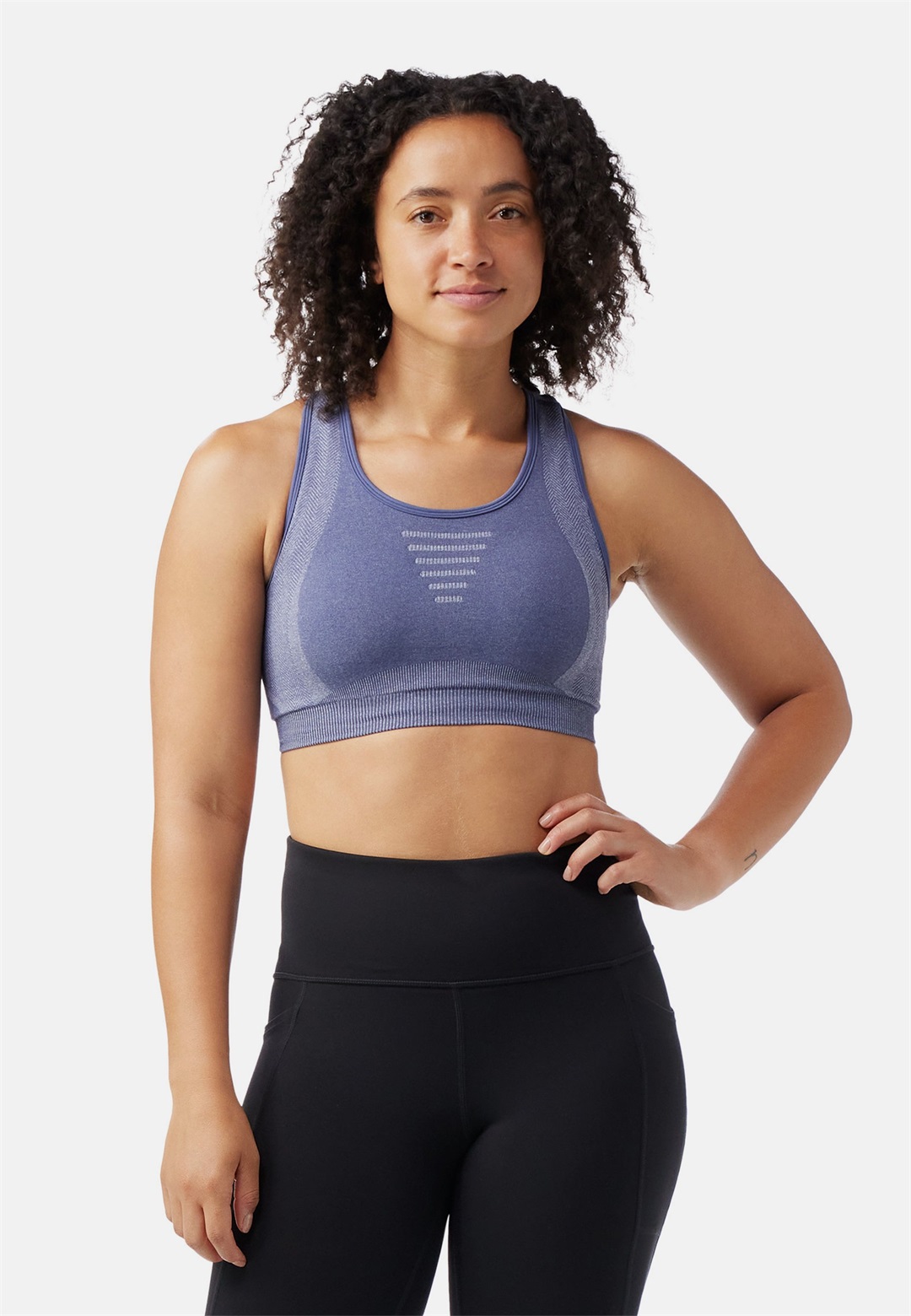 Smartwool RACERBACK - Sport-BH mit mittlerer Stützkraft - nightfall blue heather/dunkelblau