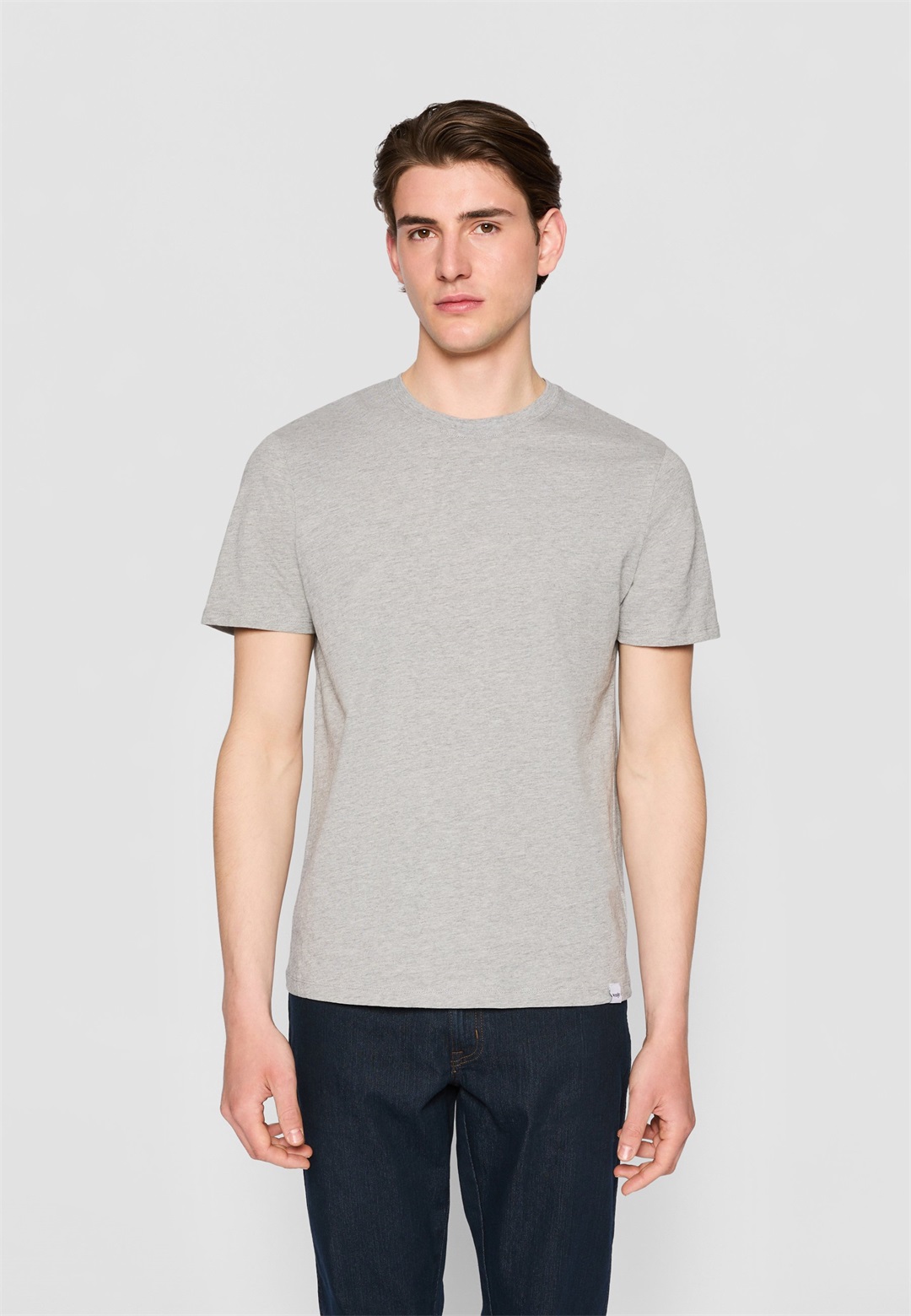 Wrangler 2 PACK TEE - T-Shirt basic - mid grey melee/grau